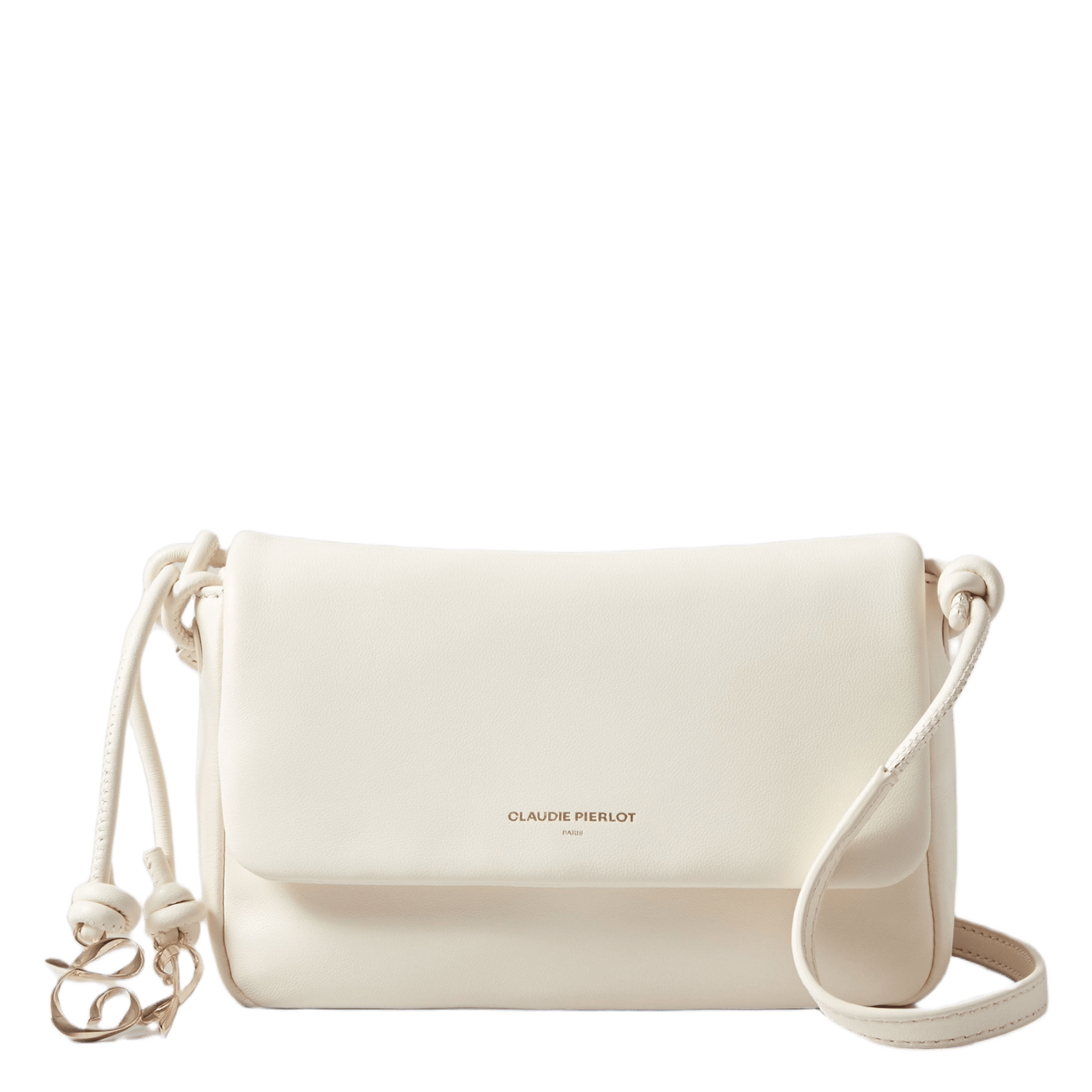 Sac bandoulière en cuir CLAUDIE PIERLOT Beige