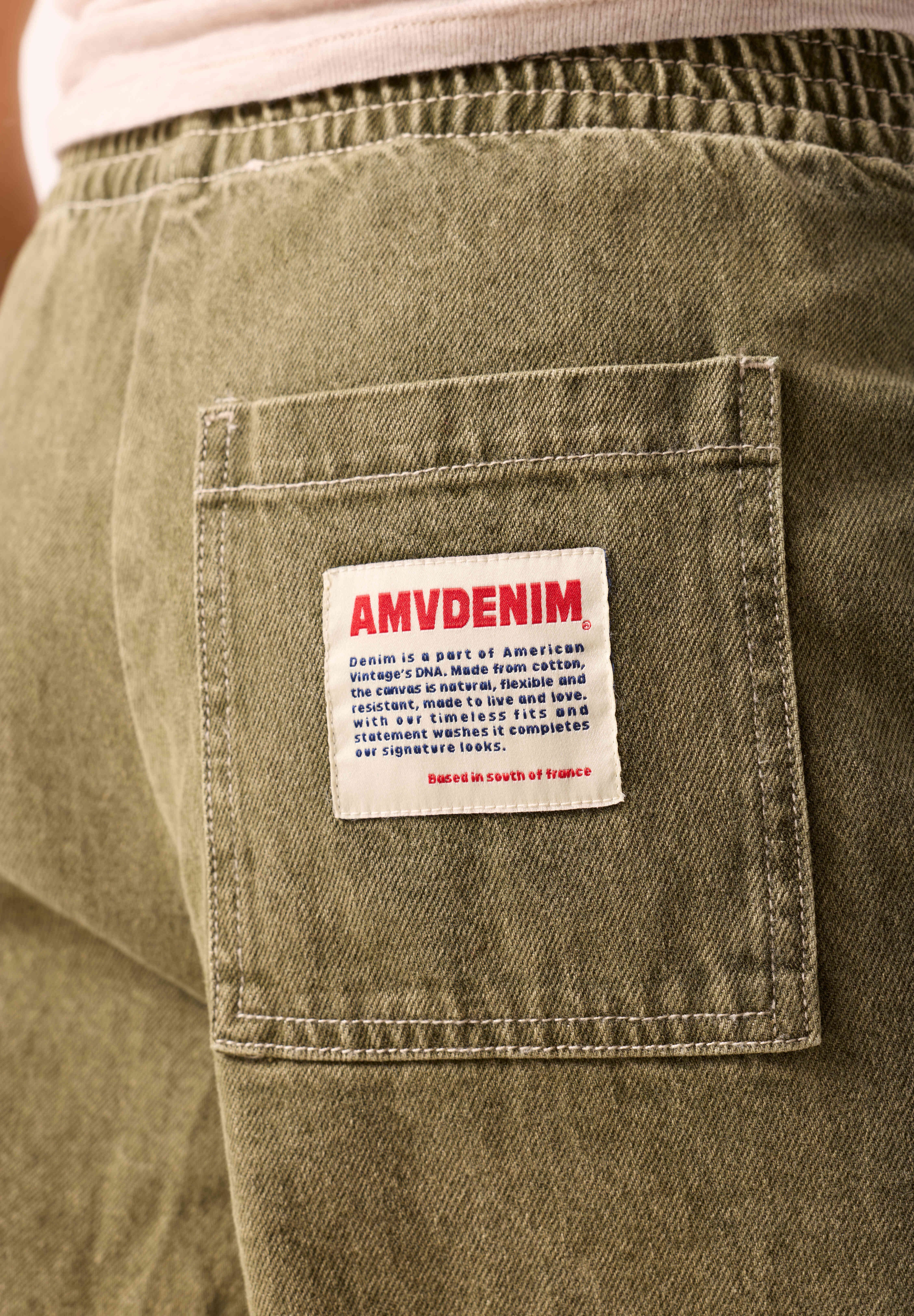 Jean large en coton mélangé uzatown AMERICAN VINTAGE Vert