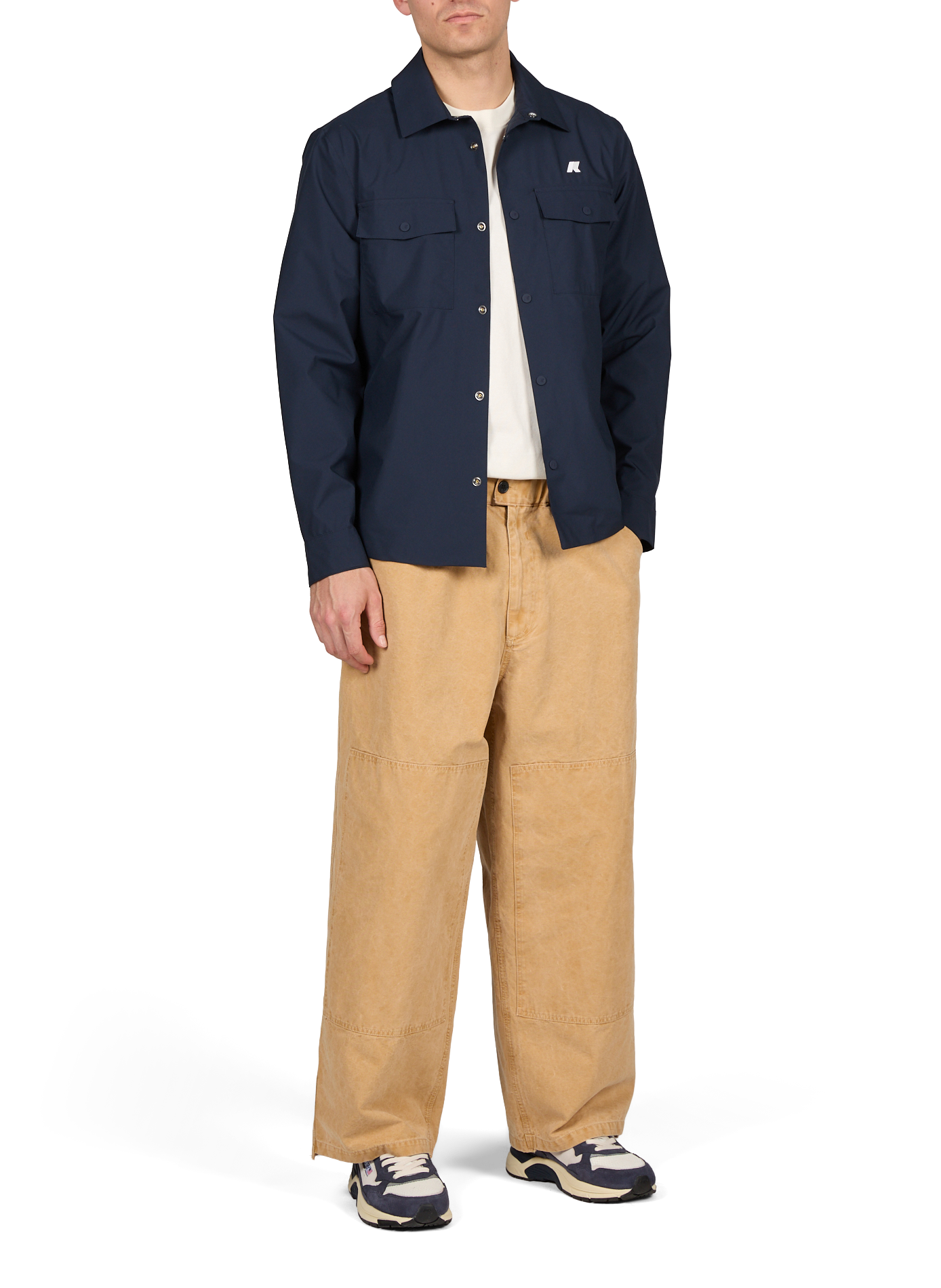 Light waterproof jacket with a classic collar K-WAY Blue