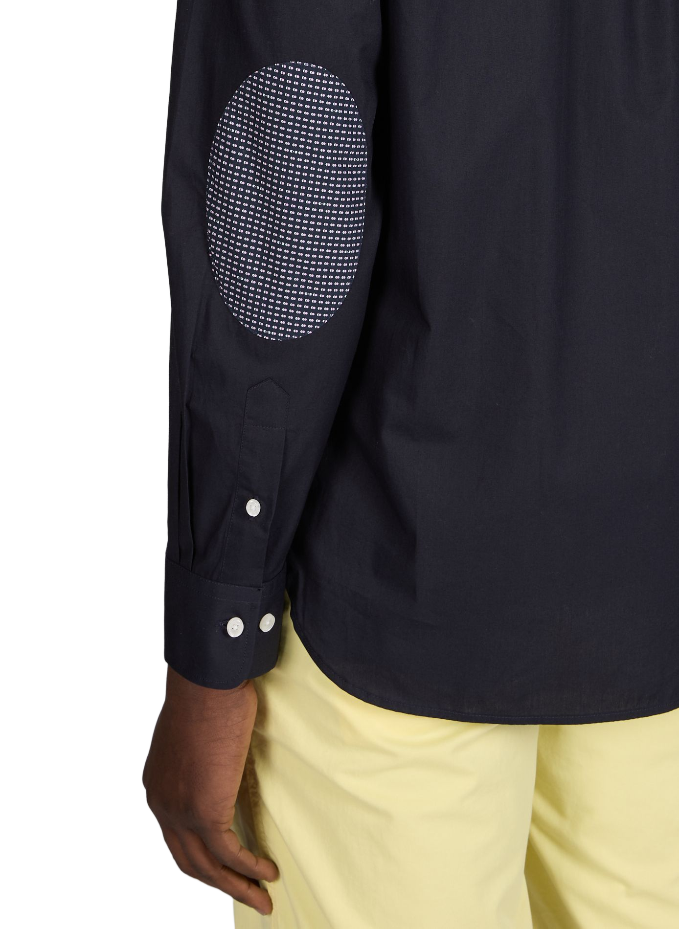 Chemise col américain à manches longues en coton EDEN PARK Bleu