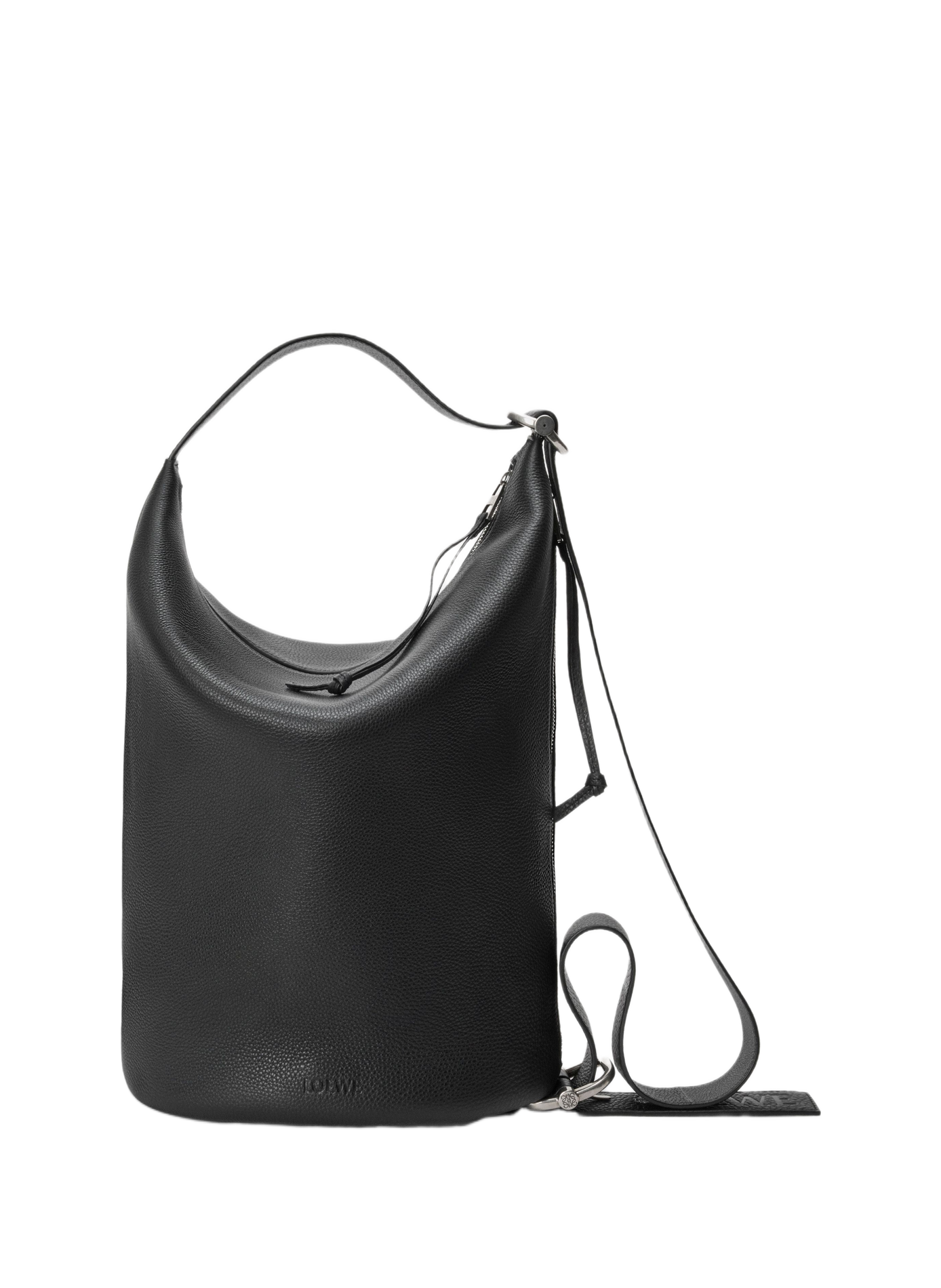 Loop bucket en cuir de veau grainé souple LOEWE Noir