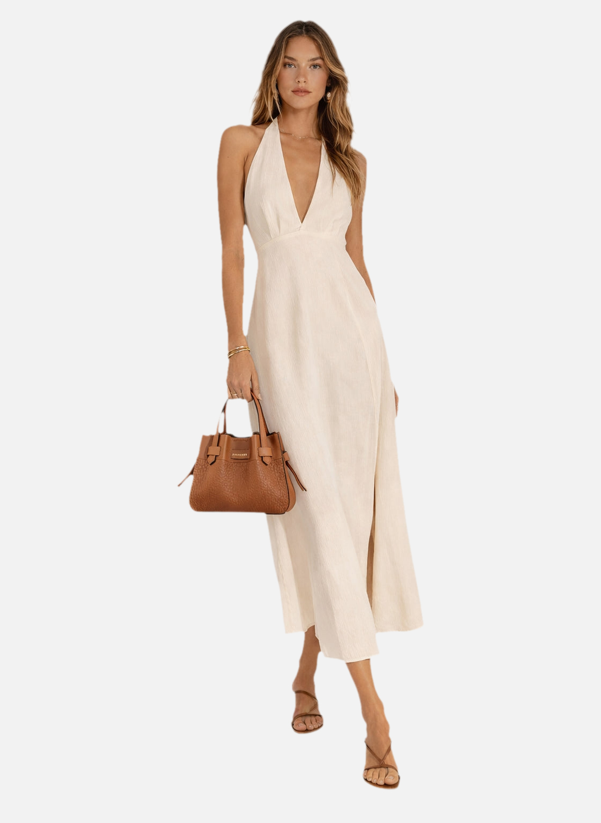 Blossom | sac à main nano en cuir de vachette | Marron POURCHET Femme