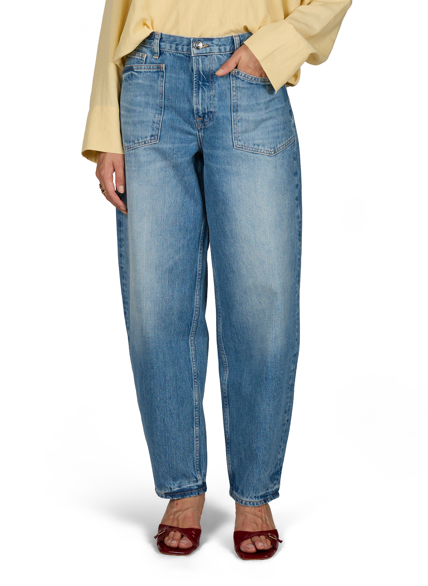 Solid wide-leg balloon jeans SAMSOE SAMSOE Blue