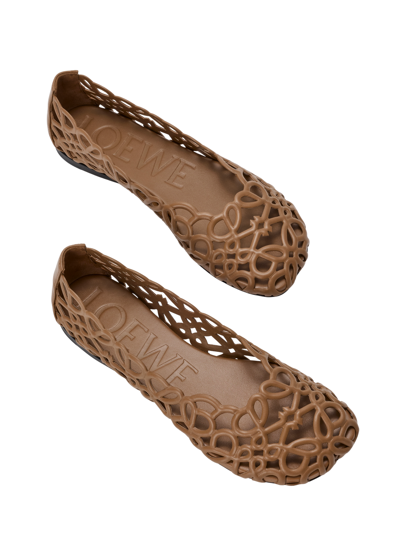 Ballerines Petal Anagram en cuir d'agneau LOEWE Beige