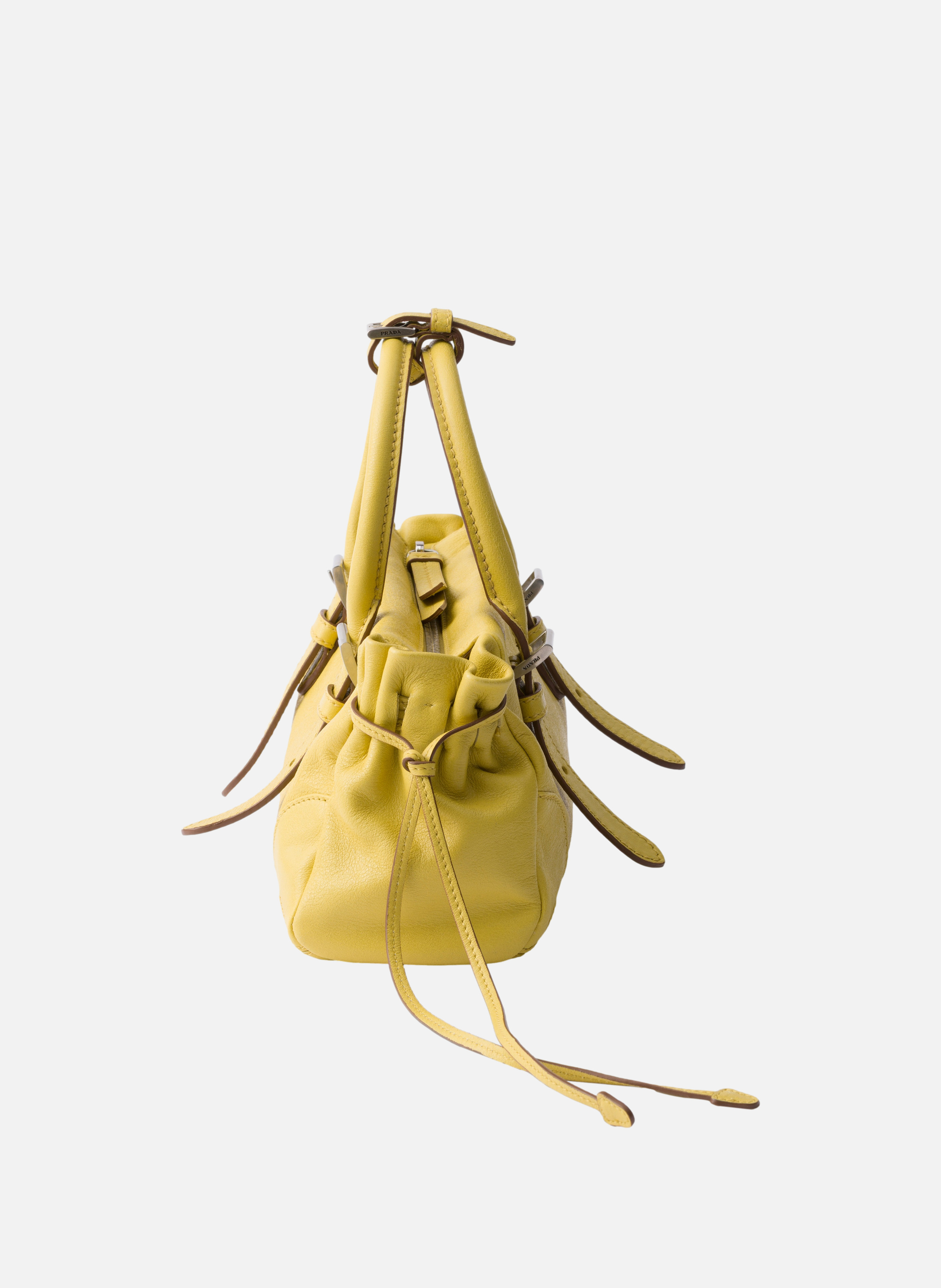Petit sac prada karin en cuir PRADA Jaune