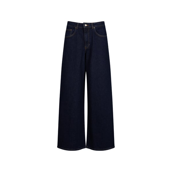 Jean Hedda large taille haute en coton mélangé Jean Hedda large taille haute en coton mélangé