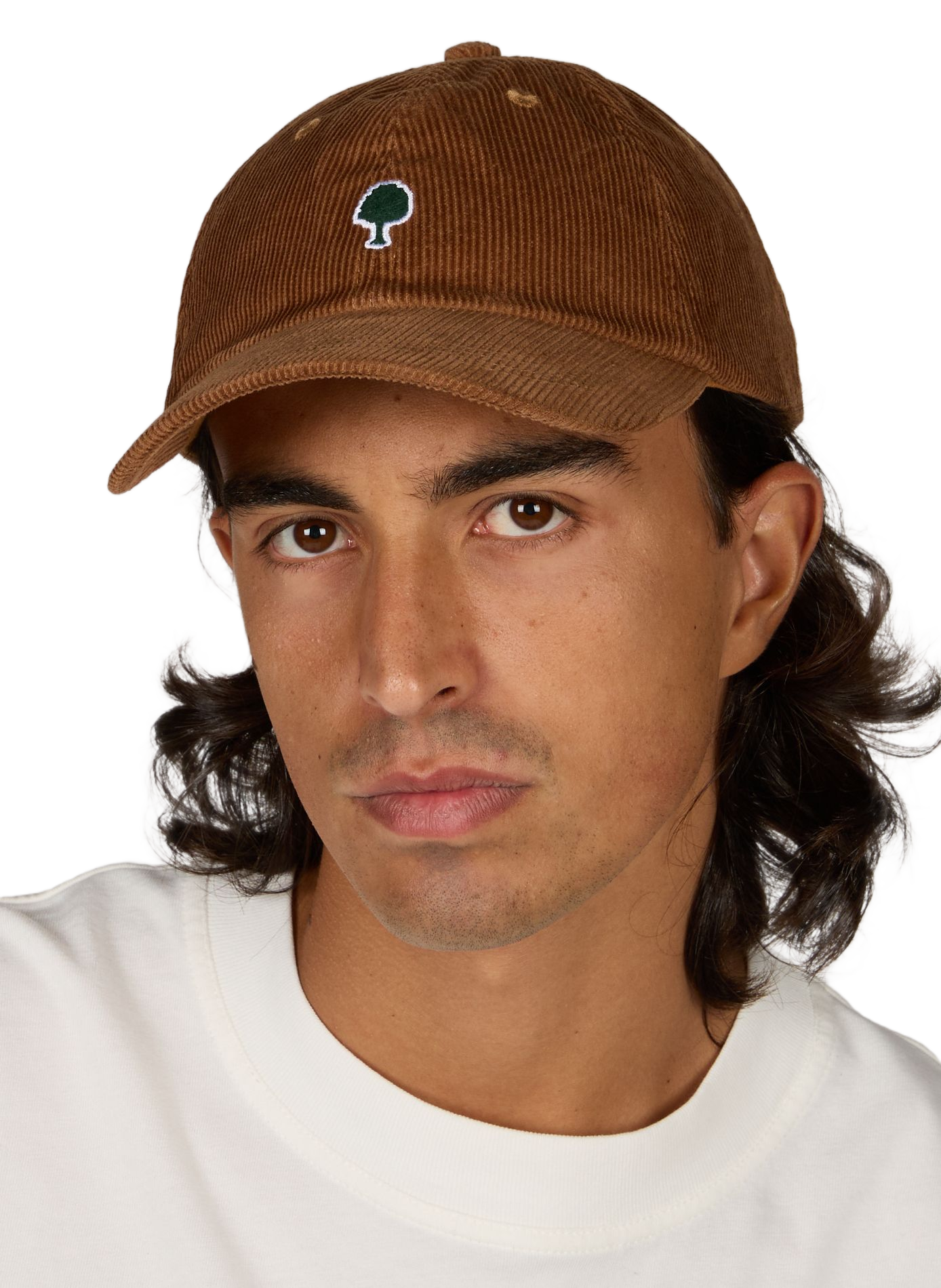 Cotton Corduroy Logo Cap FAGUO Brown