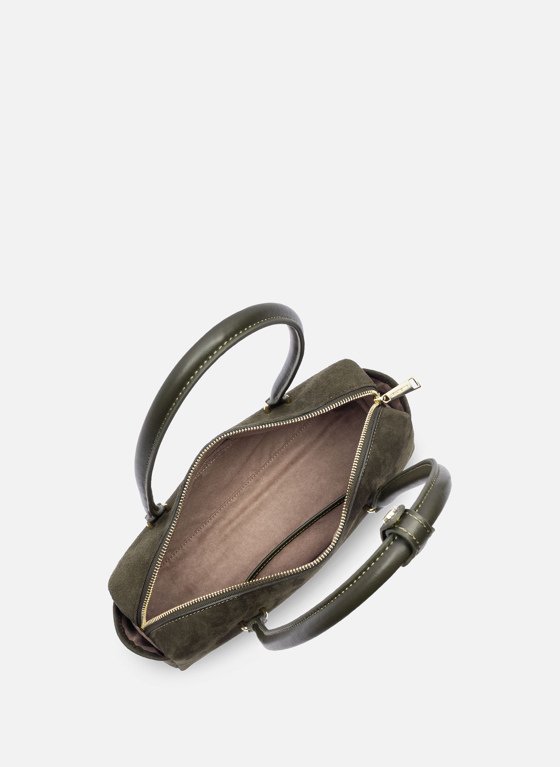 Sac rectangle - suède cube | Kaki LANCASTER Femme