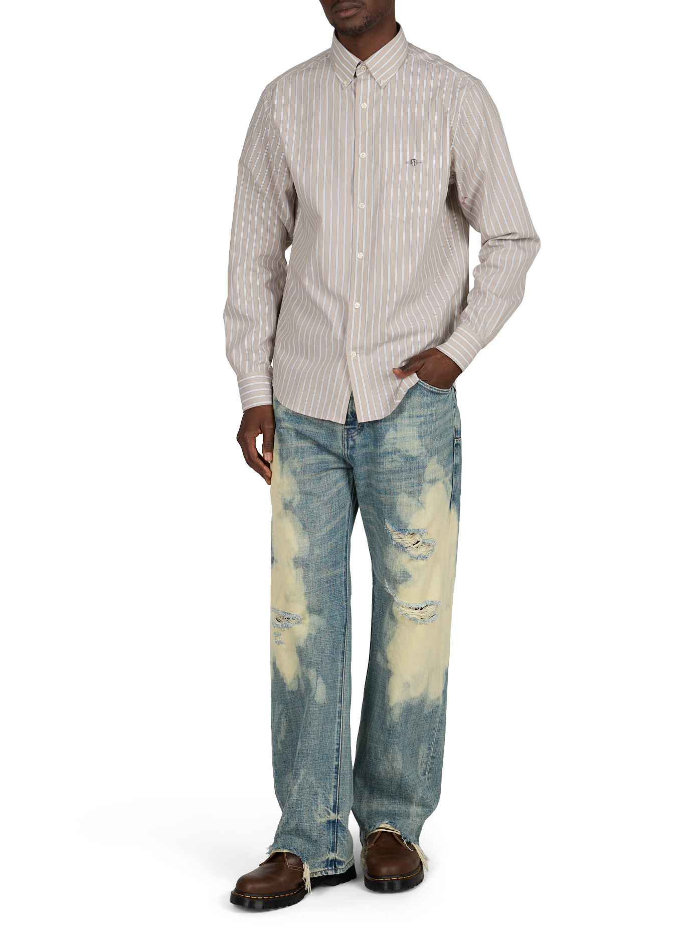 Katoenen overhemd GANT Beige