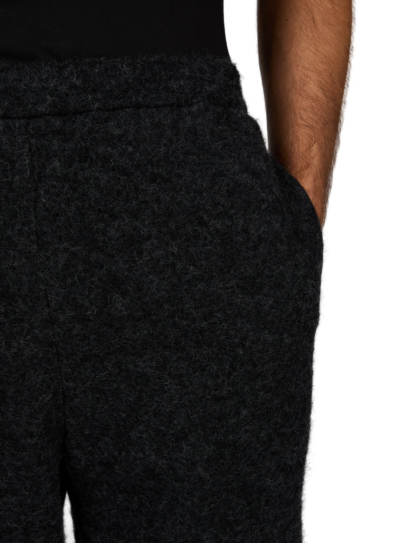 Straight-cut wool-blend trousers JIL SANDER Black