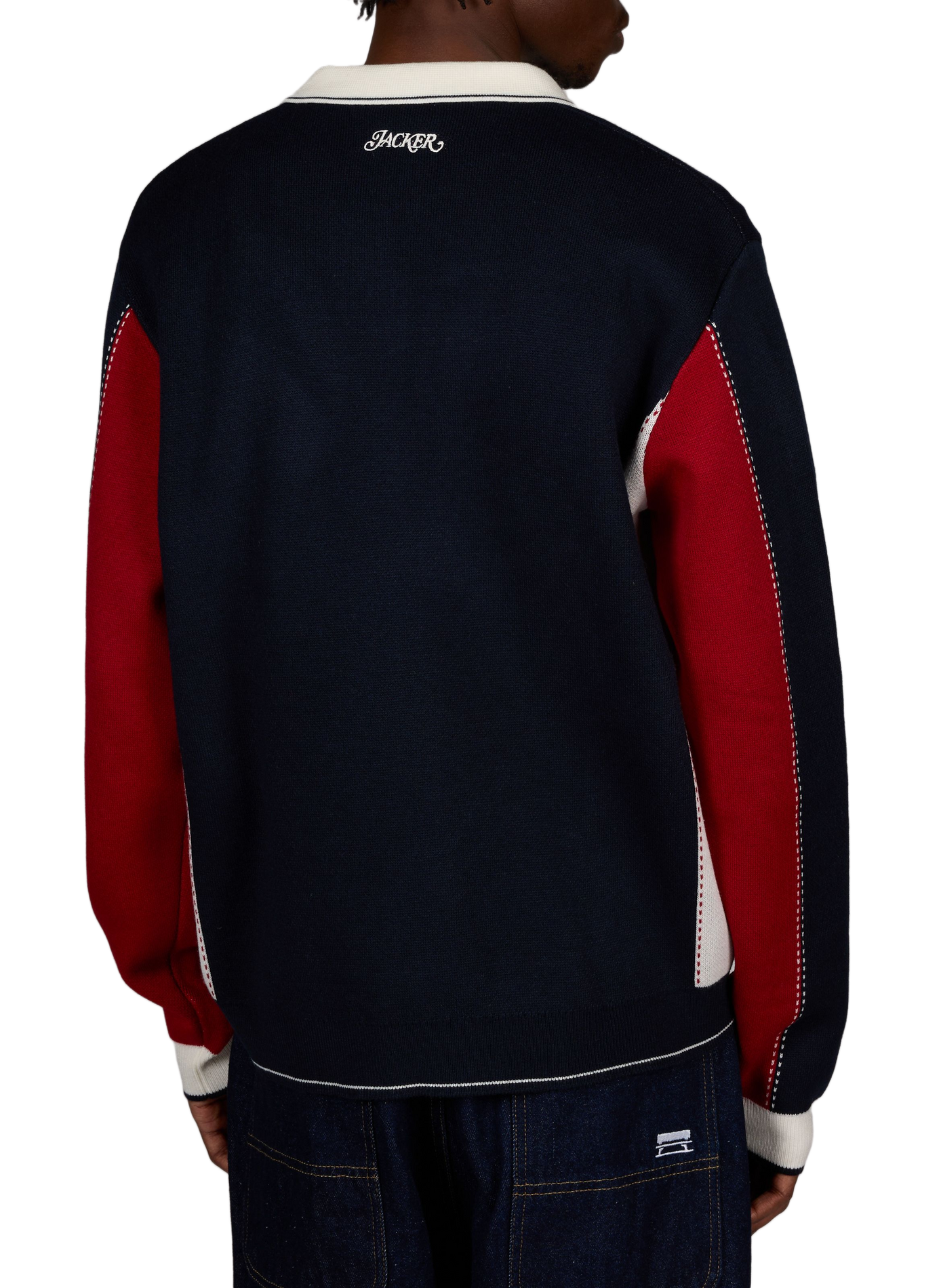 Printed long-sleeve polo JACKER. Multicolour