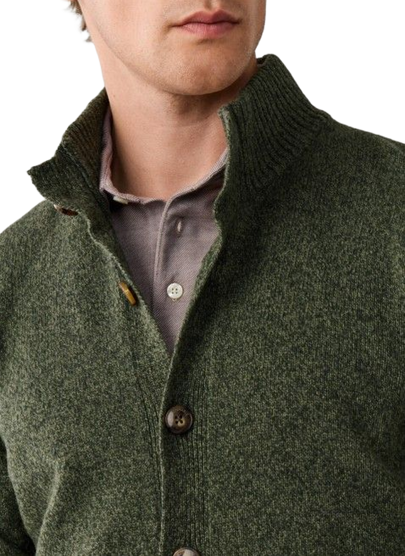 Fox patch cardigan FACONNABLE Khaki
