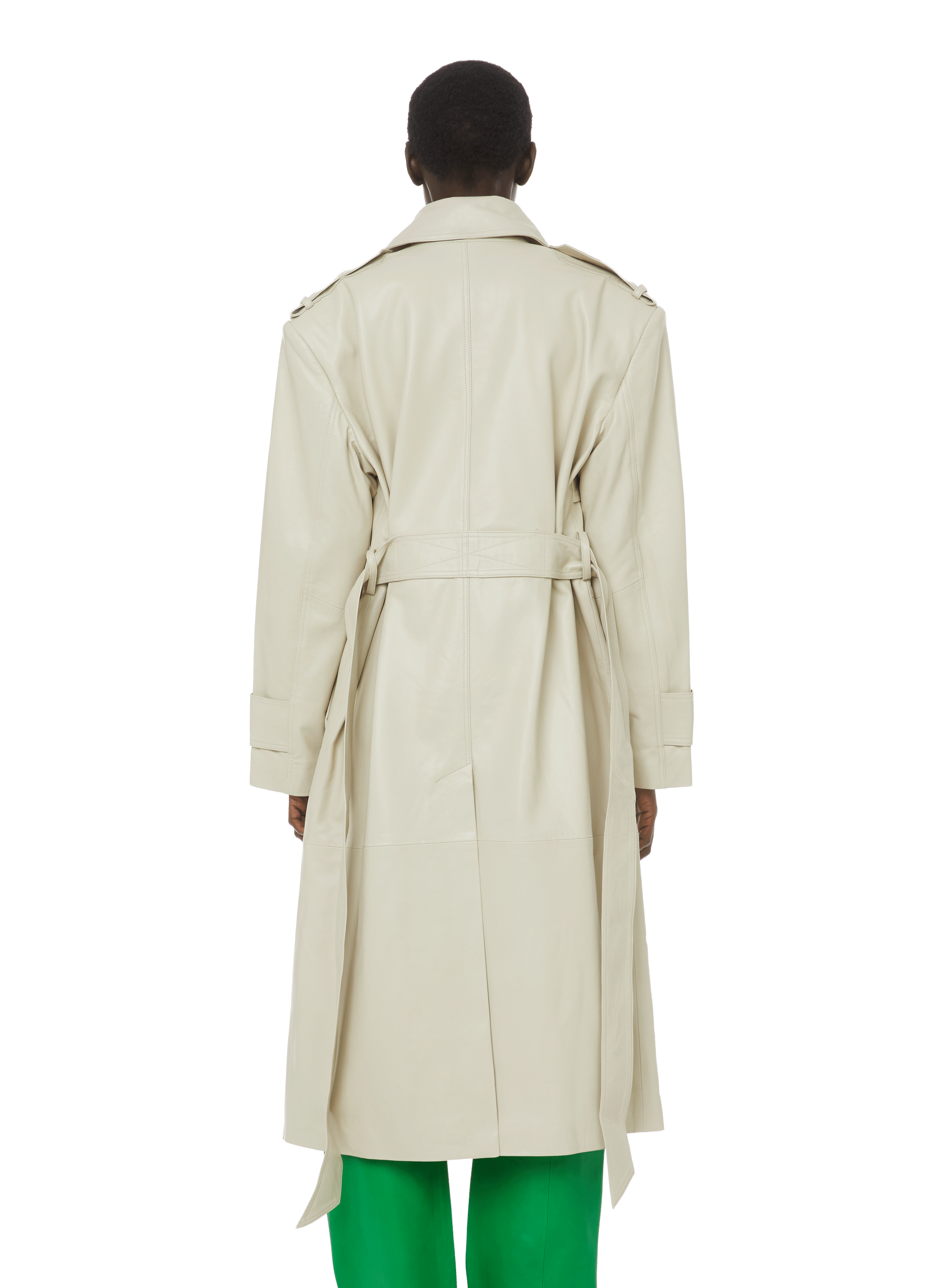 Trench Pisonia en cuir REMAIN Beige