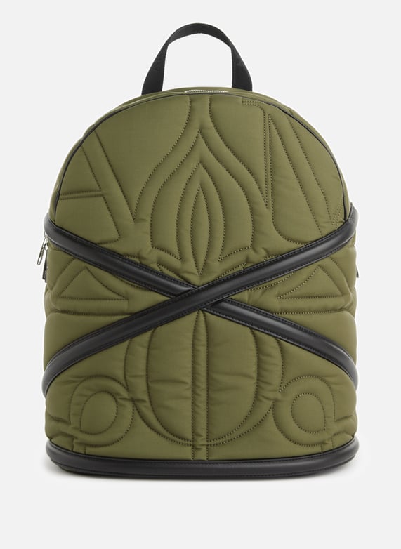 Nylon And Saffiano Leather Backpack Alexander Mcqueen Men Printemps