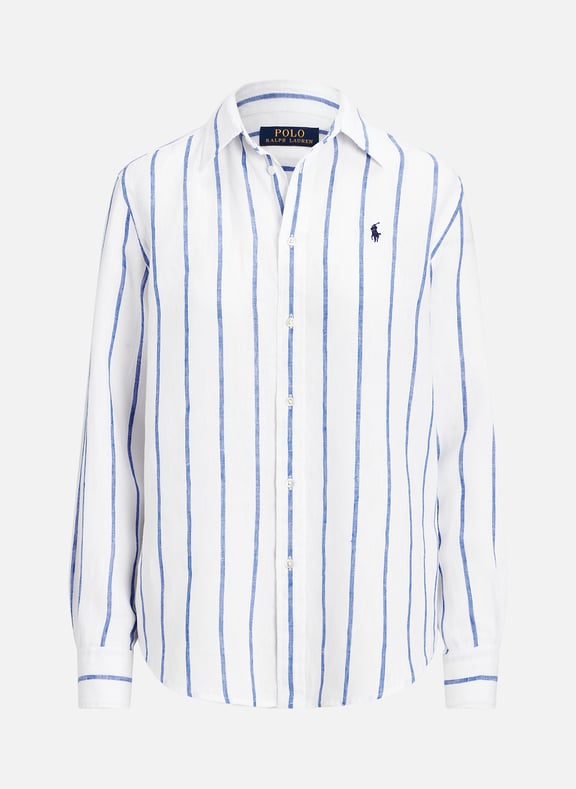 CHEMISE RAYéE EN LIN - POLO RALPH LAUREN pour FEMME | Printemps.com