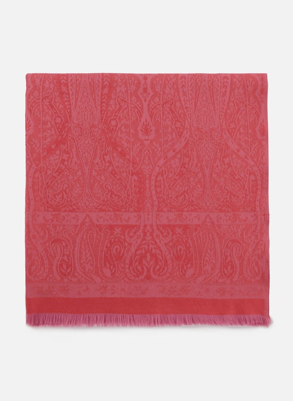 Etole jacquard Palma en laine et soie Rouge by PETRUSSE PETRUSSE Etole jacquard Palma en laine et soie Rouge