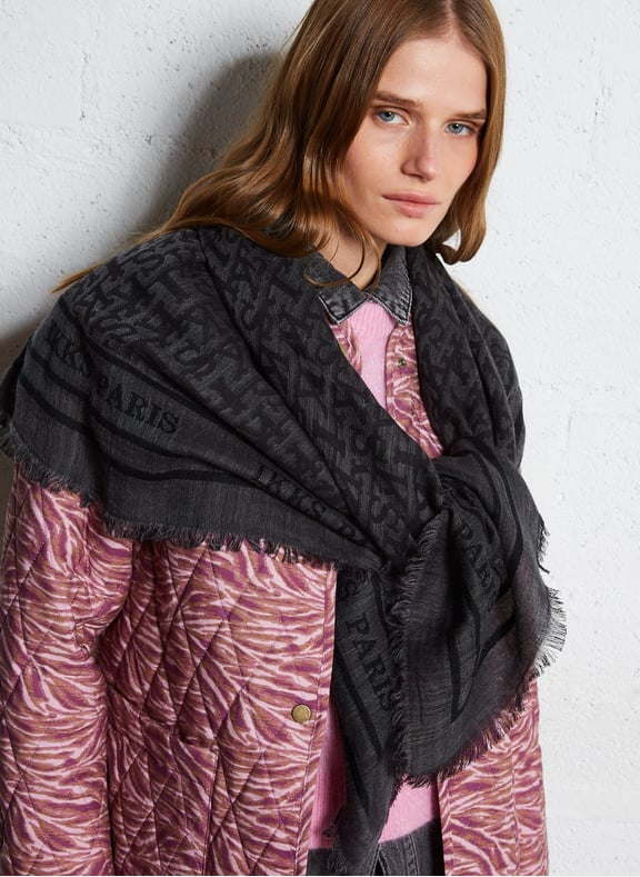 Foulard carré à jacquard Gris by IKKS IKKS Foulard carré à jacquard Gris