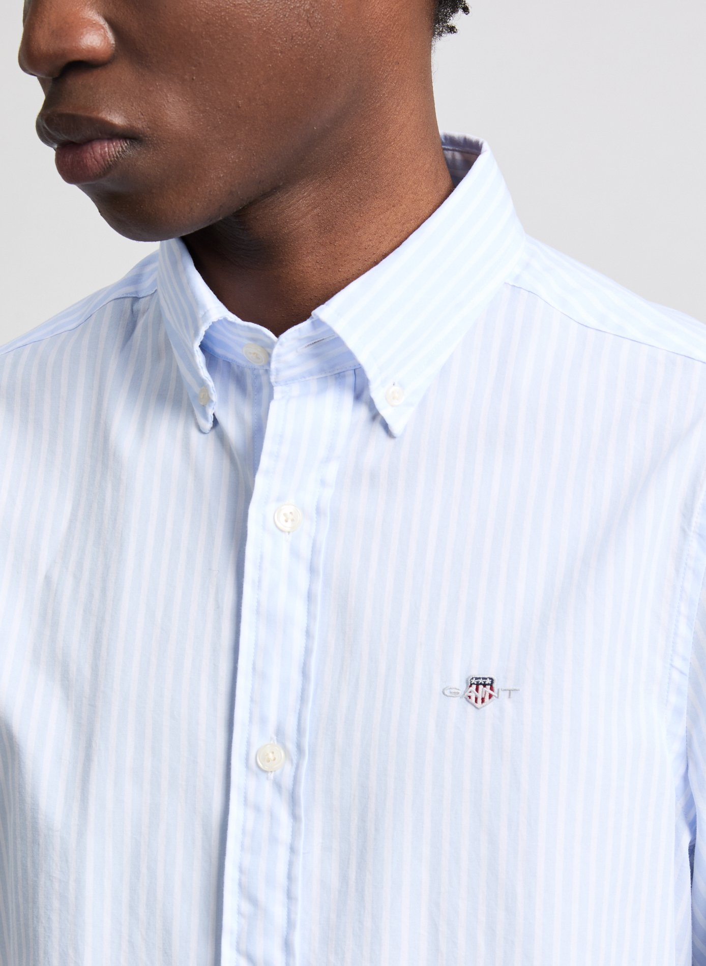 Chemise rayée en coton GANT Bleu