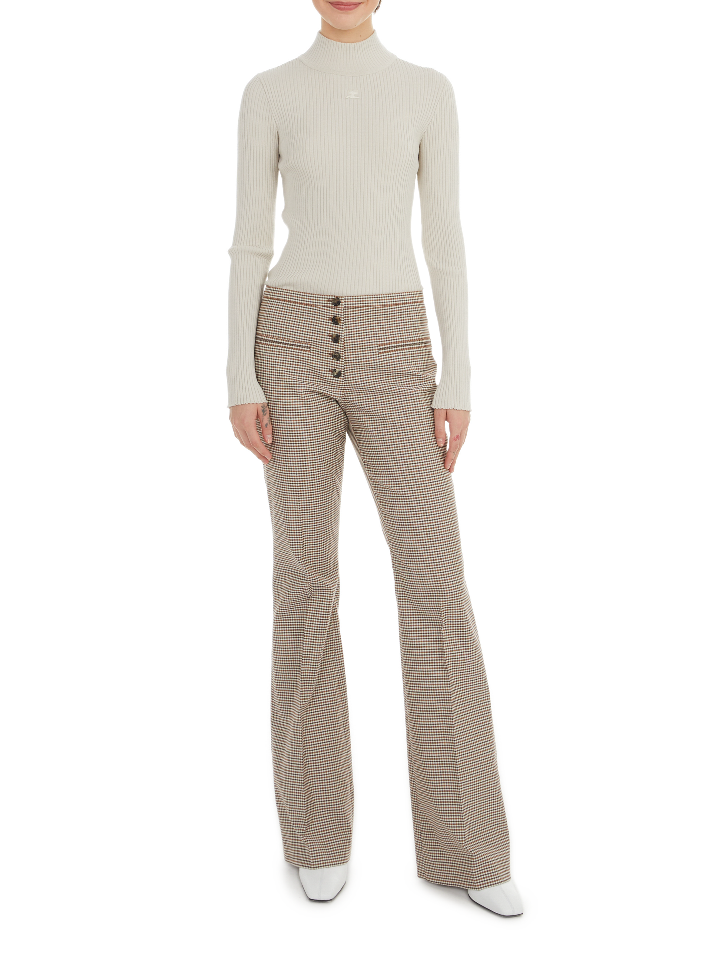Ribbed jumper COURRÈGES Beige