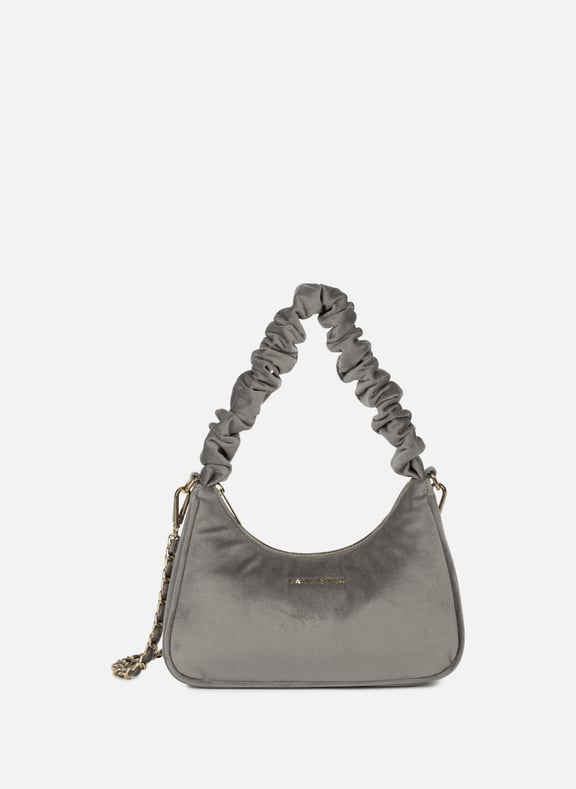Sac besace - velvet chouchou Gris by LANCASTER LANCASTER Sac besace - velvet chouchou Gris