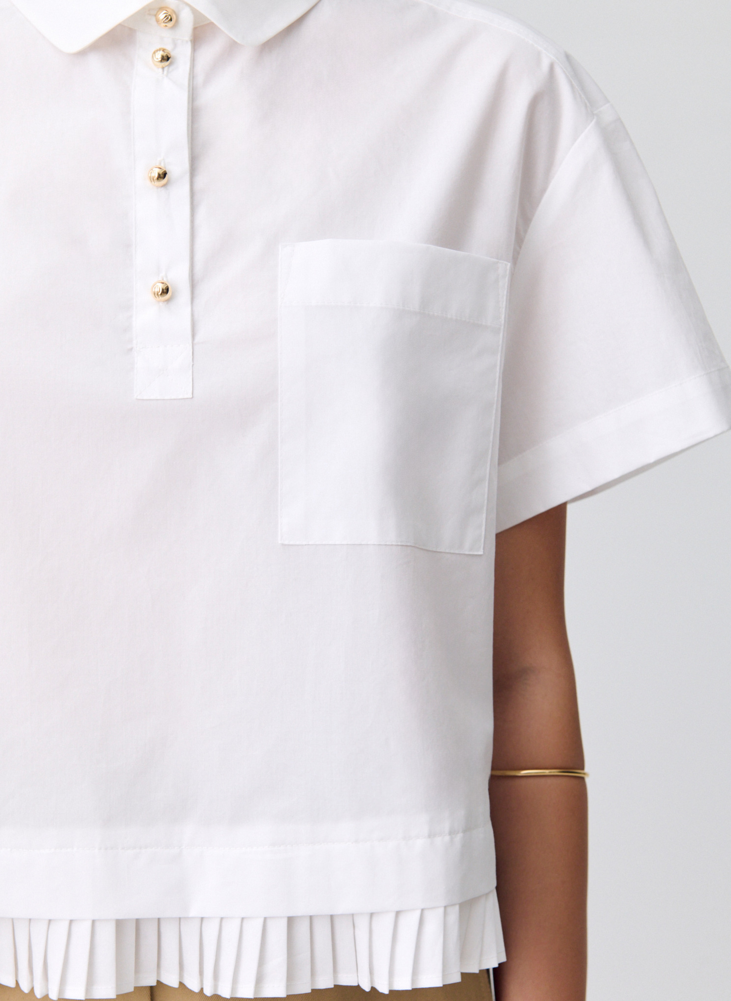 Top droit en coton CLAUDIE PIERLOT Blanc