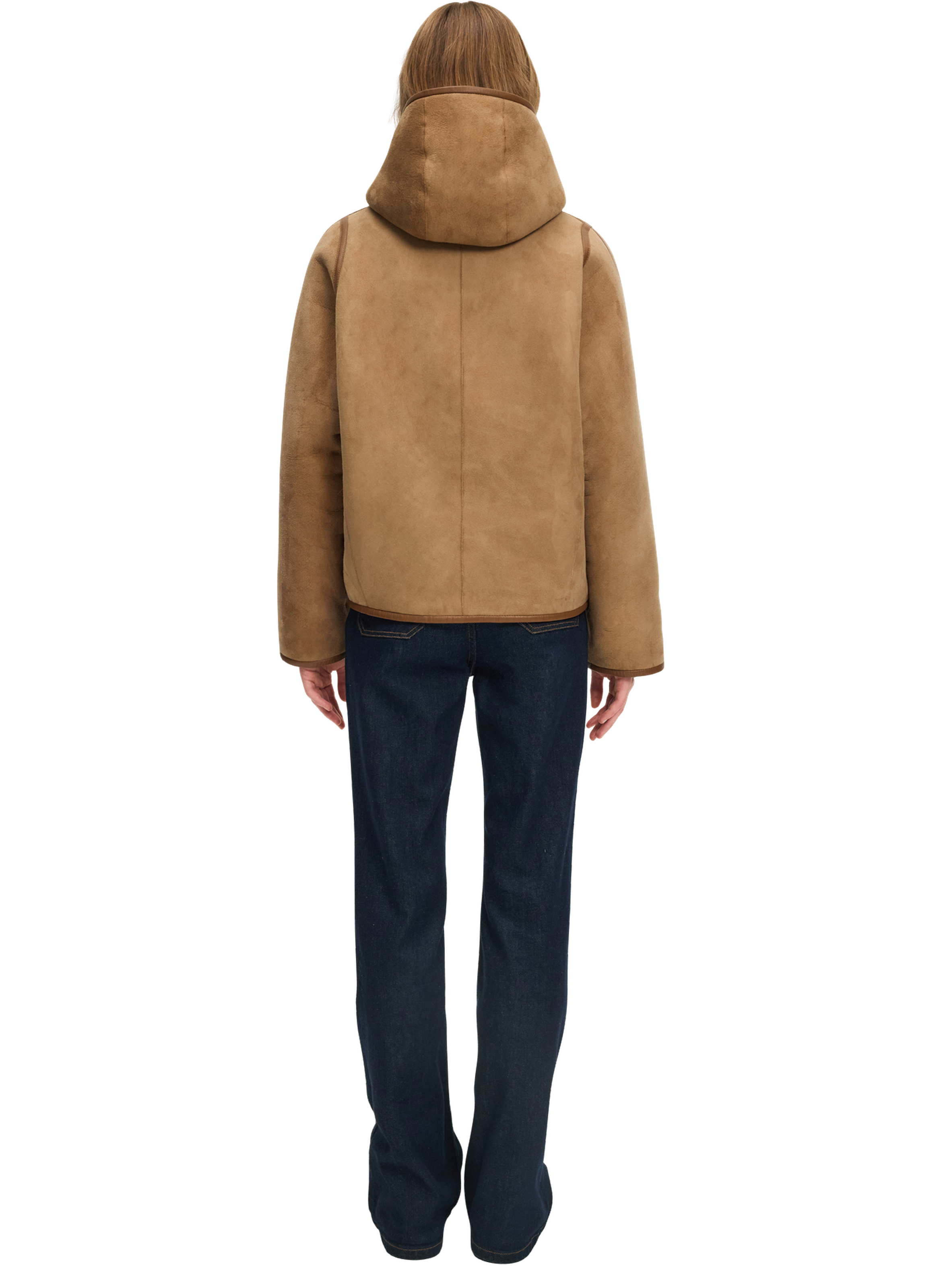 Peau lainée réversible à capuche - mira PABLO Beige