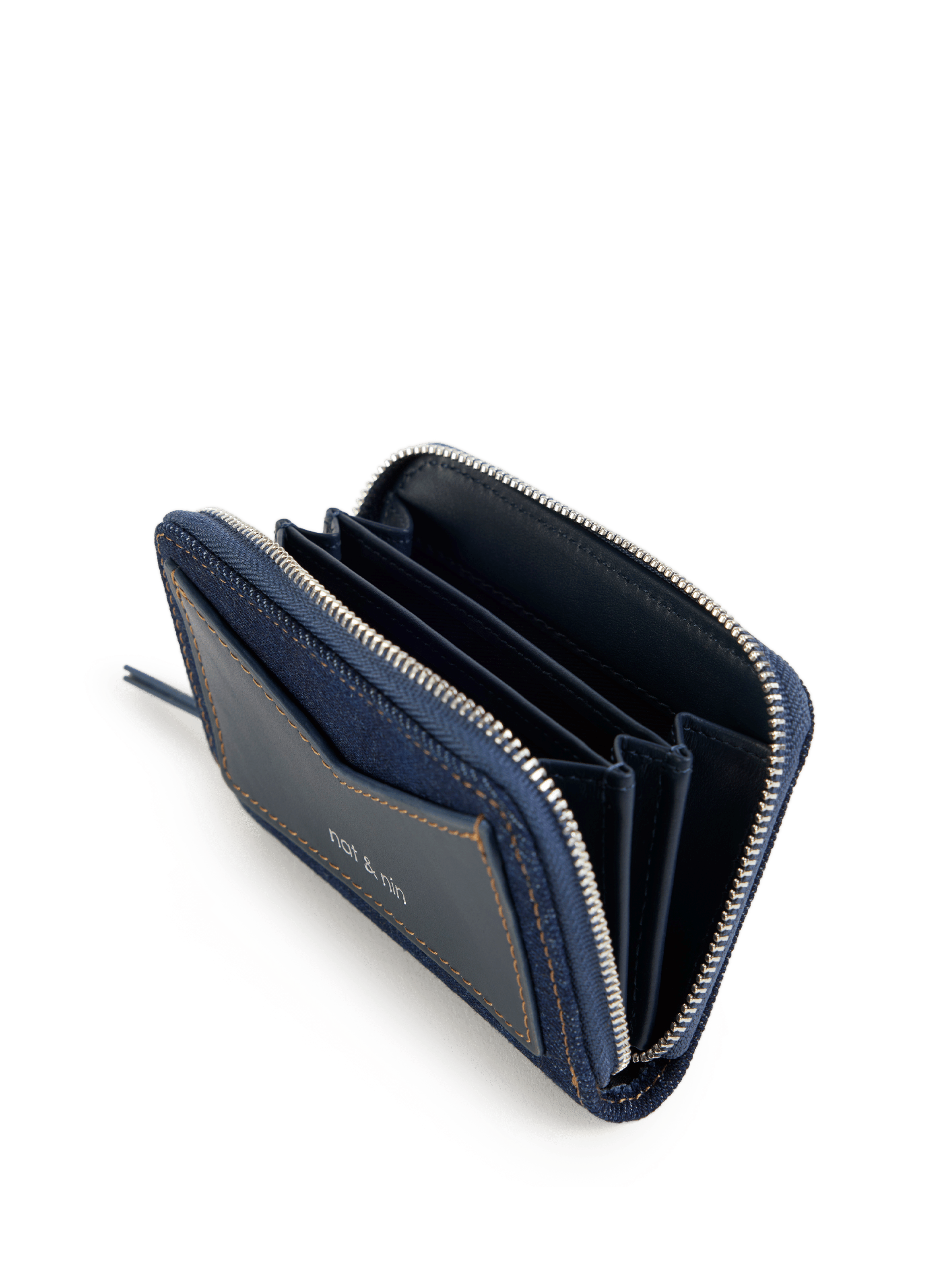 Porte-monnaies Pia en jean brut NAT &amp; NIN Bleu