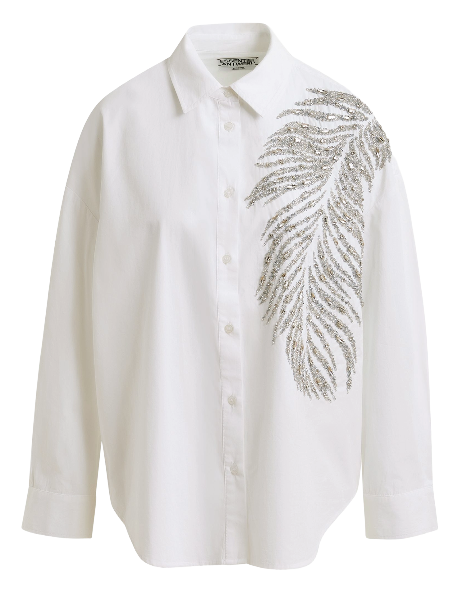 Chemise oversize brodée iliza ESSENTIEL ANTWERP Blanc