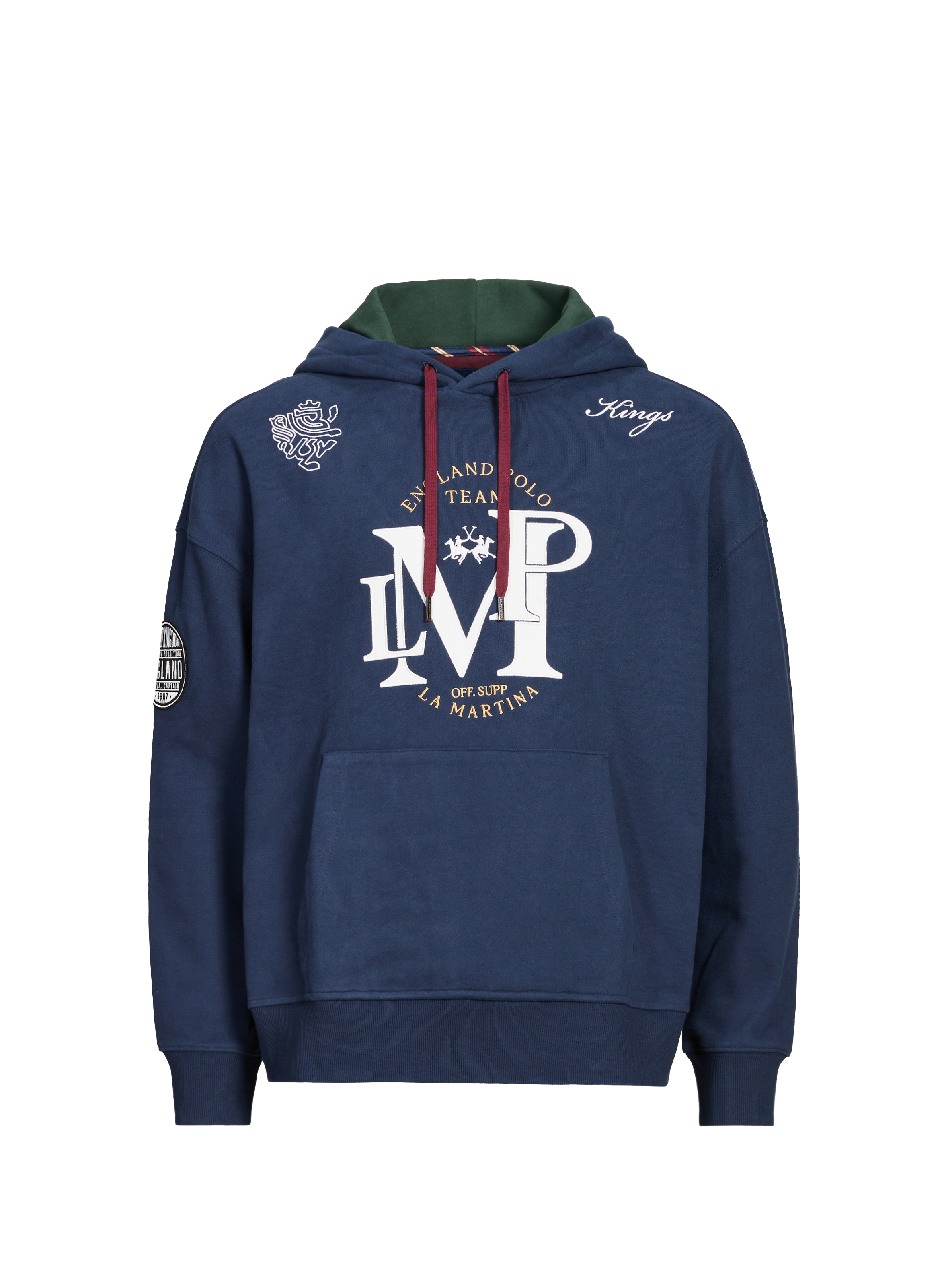 LA MARTINA Cotton Hooded Sweatshirt Blue