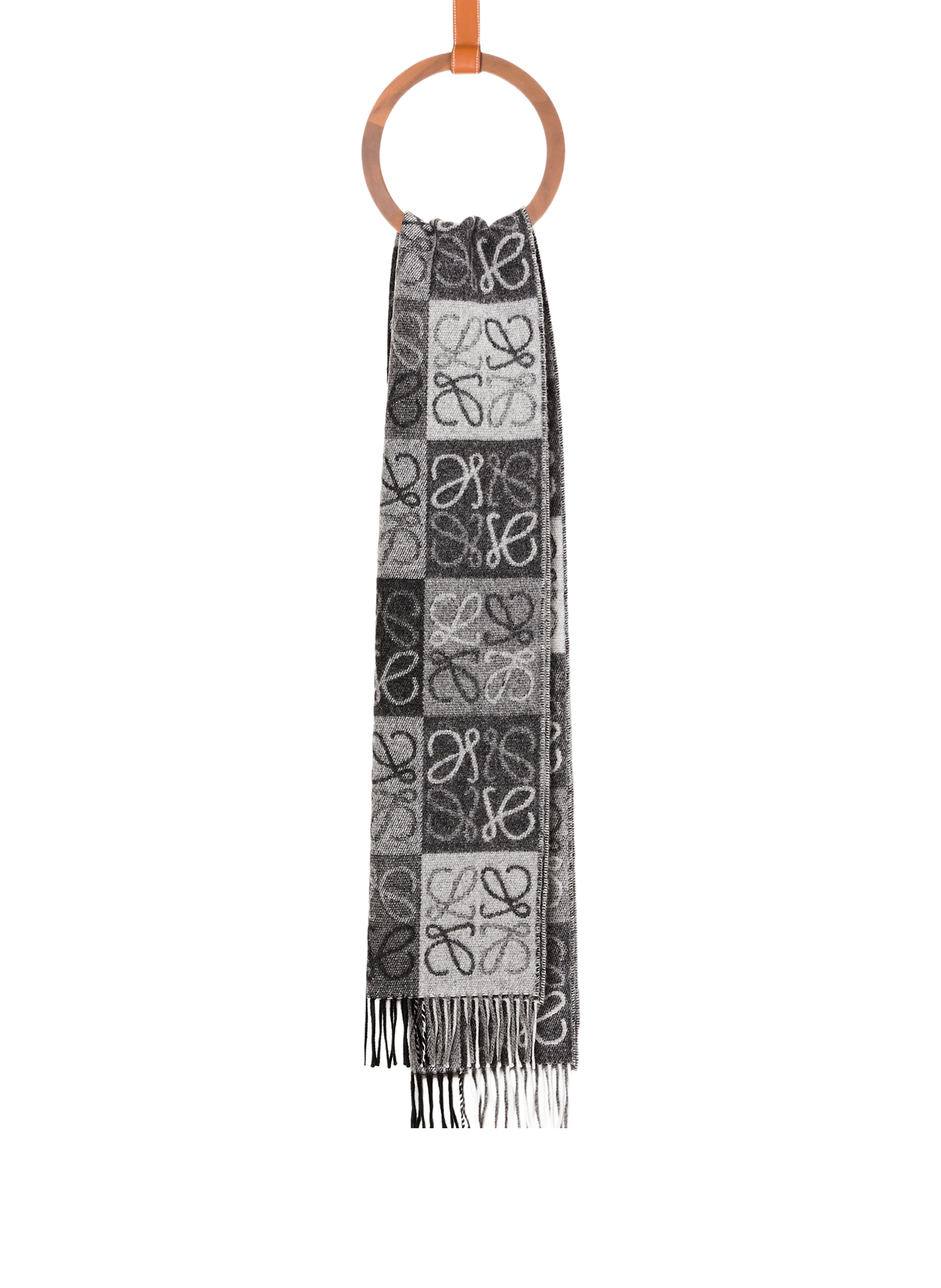 LOEWE Anagram wool and cashmere scarf Multicolour