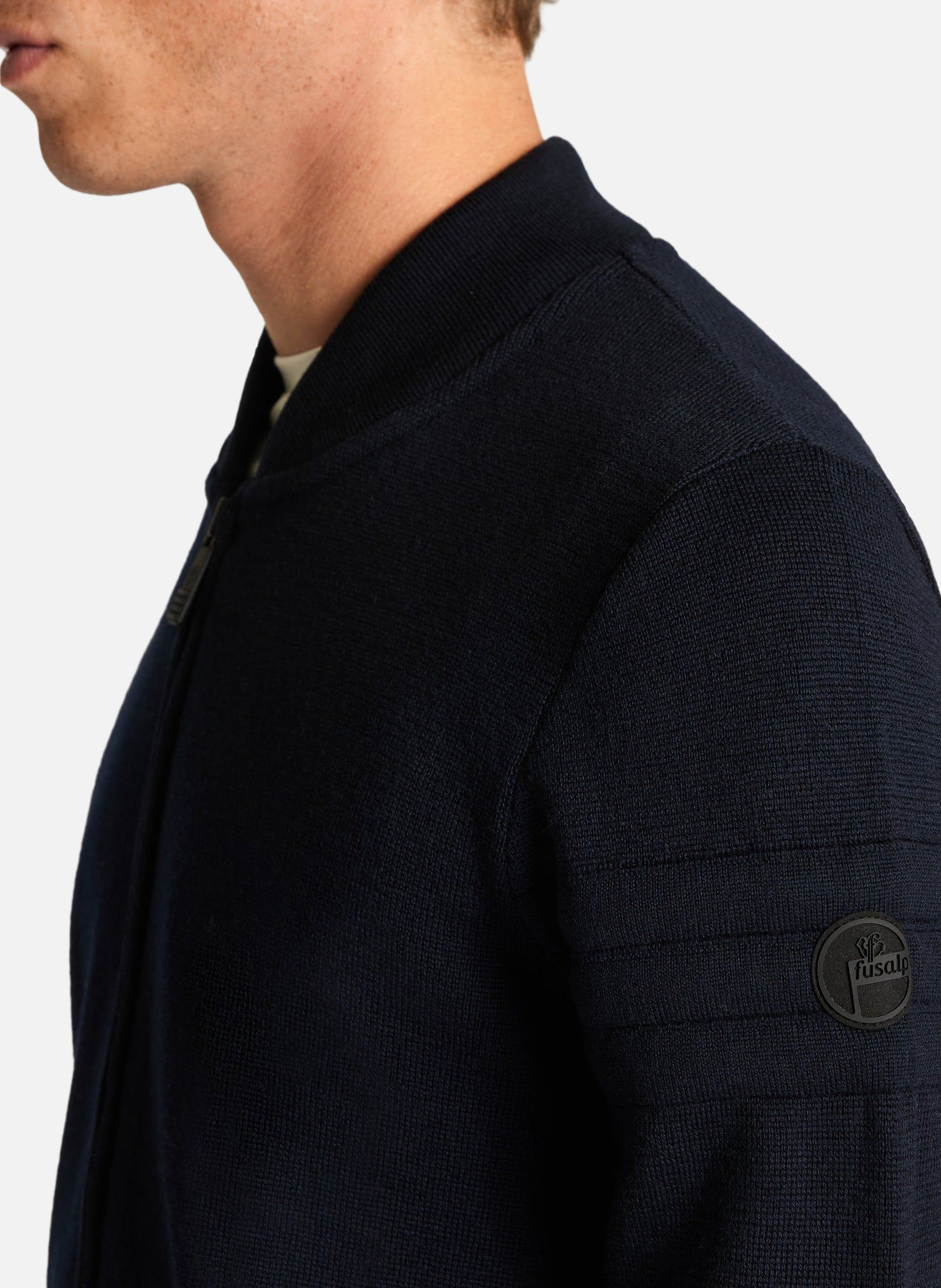 Gilet bastien col montant coupe regular Bleu