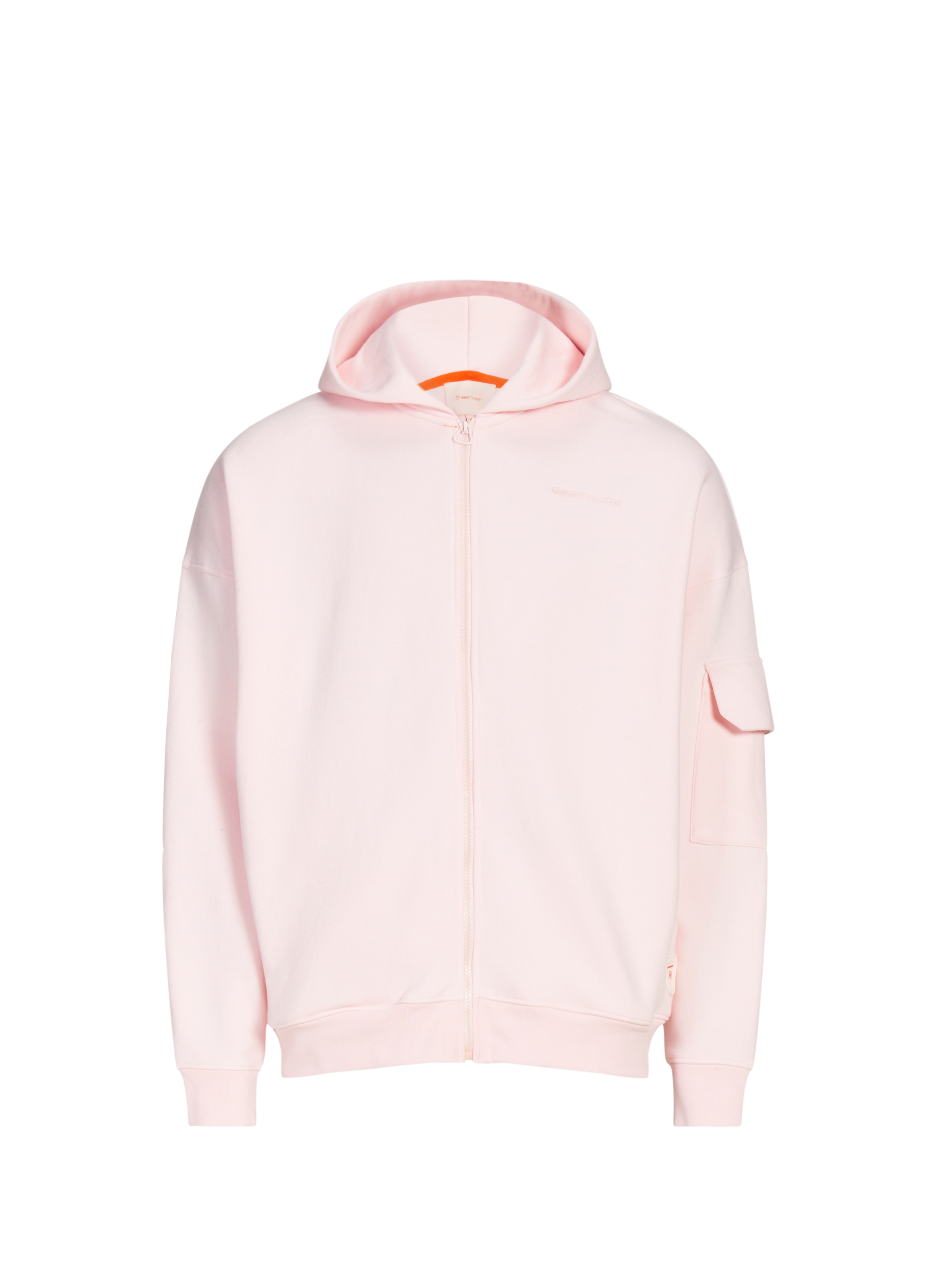 GERTRUDE ET GASTON Zip-up hoodie in blended cotton Pink