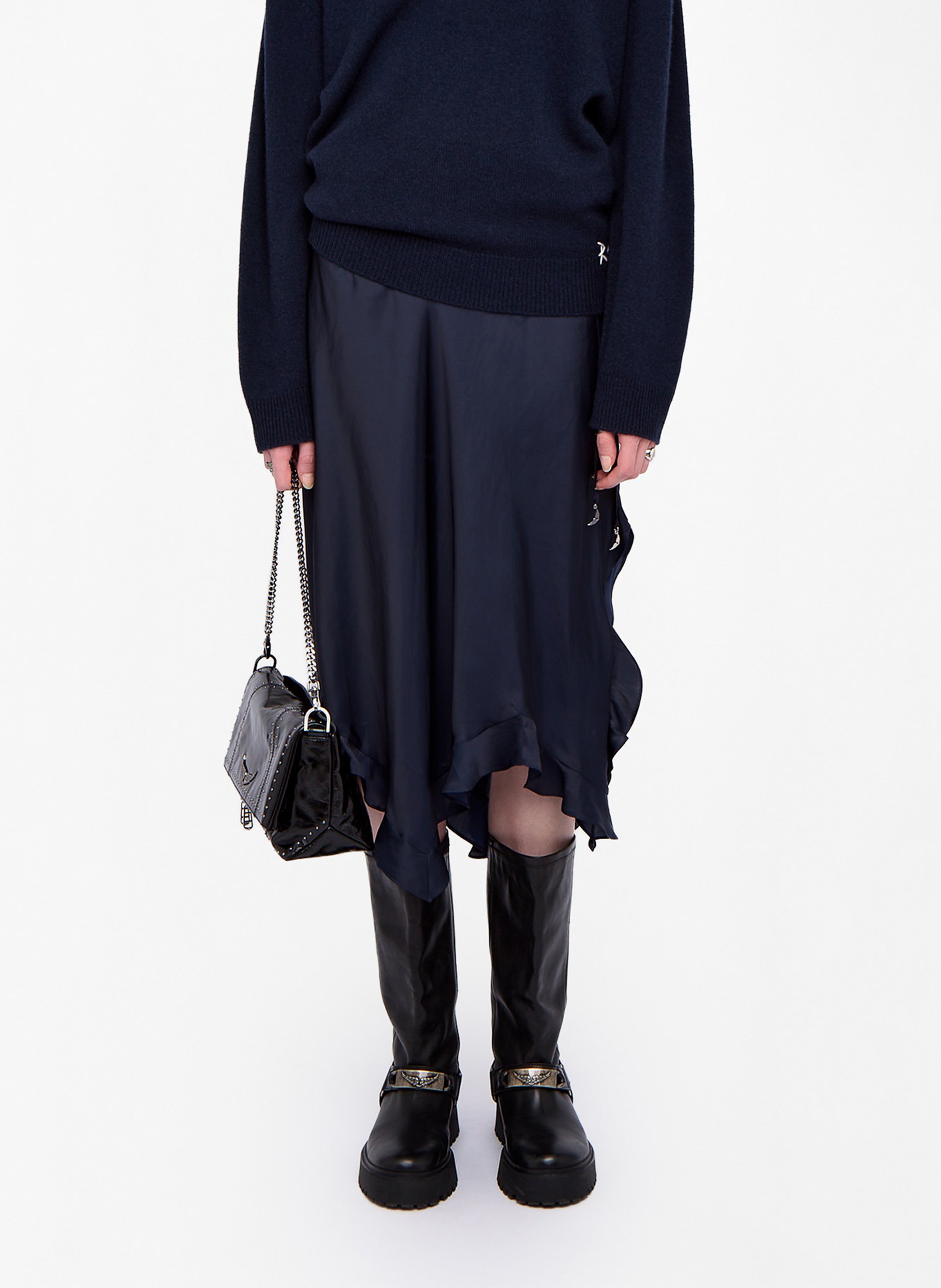 Jupe longue satinée jeto ZADIG&VOLTAIRE Bleu