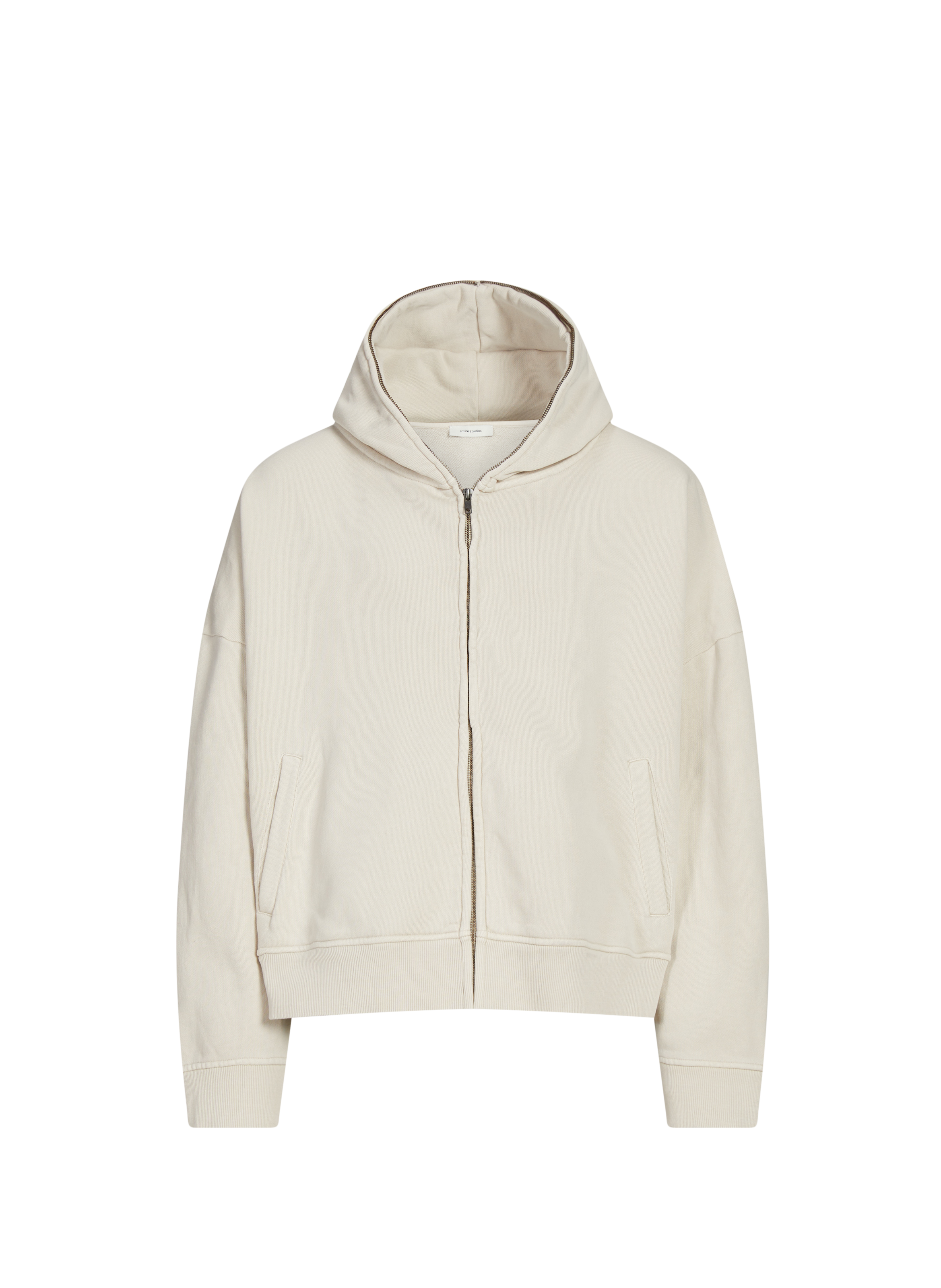 Sweatshirt zippé en coton ENTIRE STUDIOS Beige