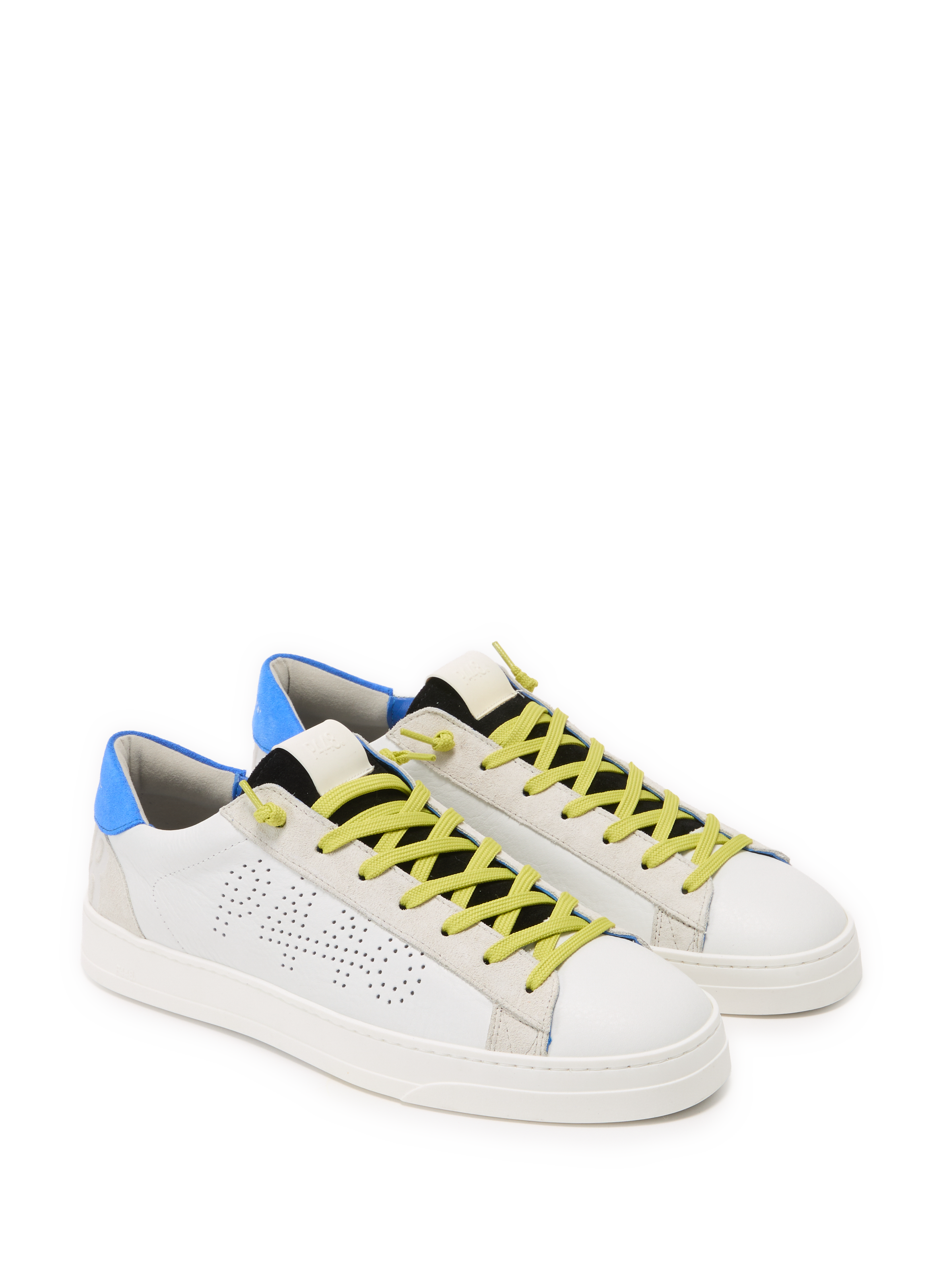 Bi-material sneakers P448 White