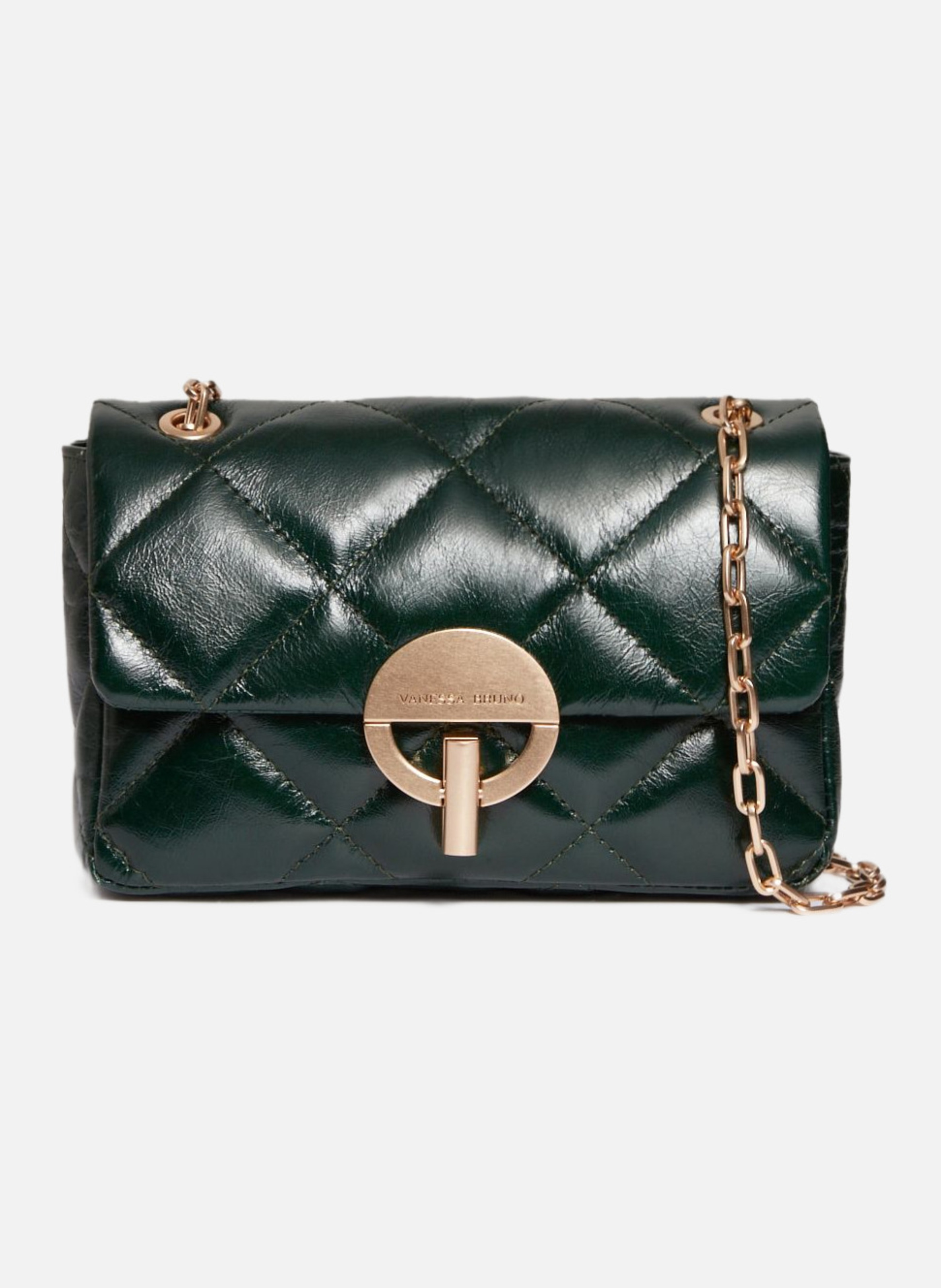 Moyen sac moon en cuir VANESSA BRUNO Vert