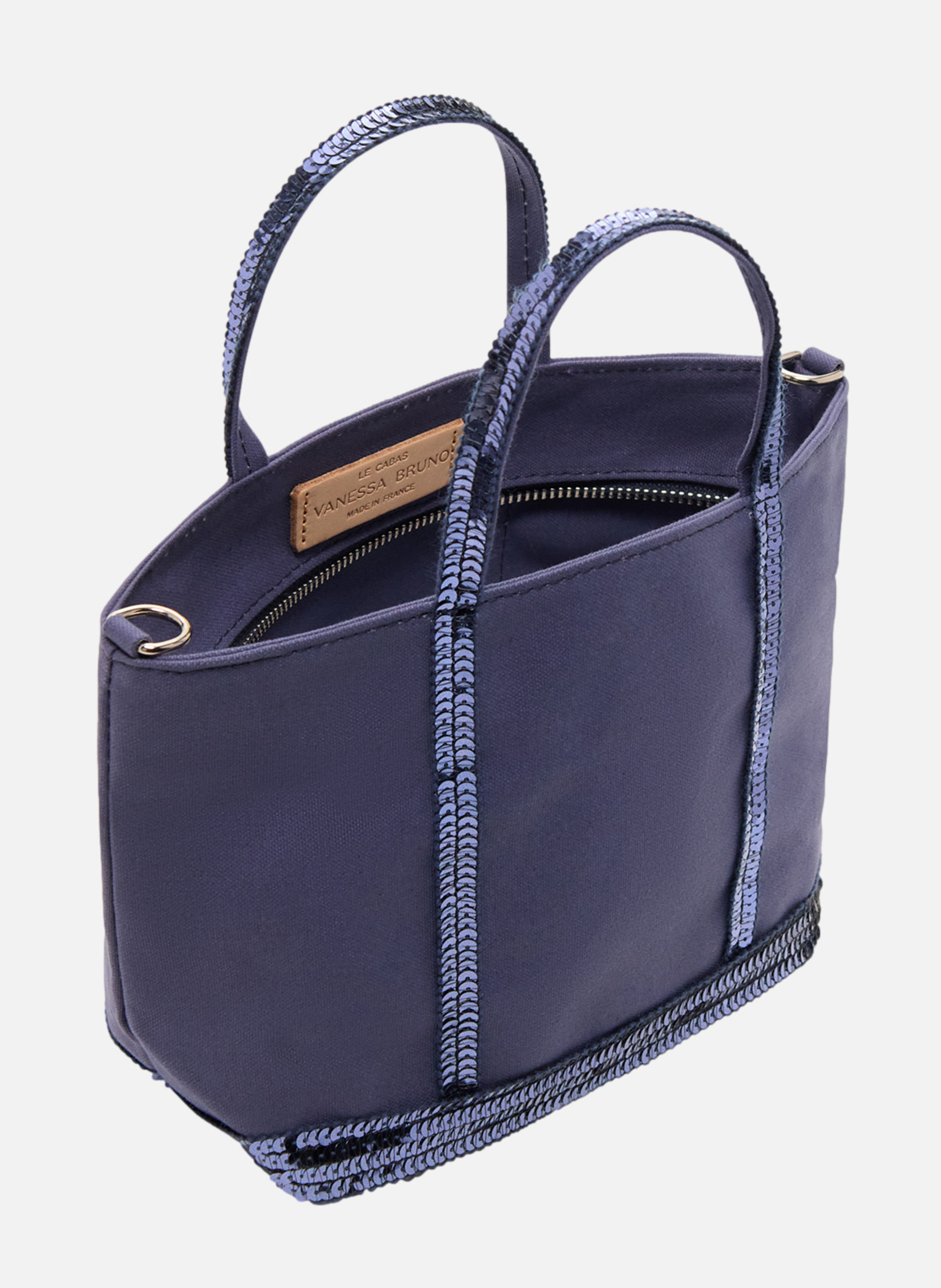 Cabas xs zippé en toile VANESSA BRUNO Bleu