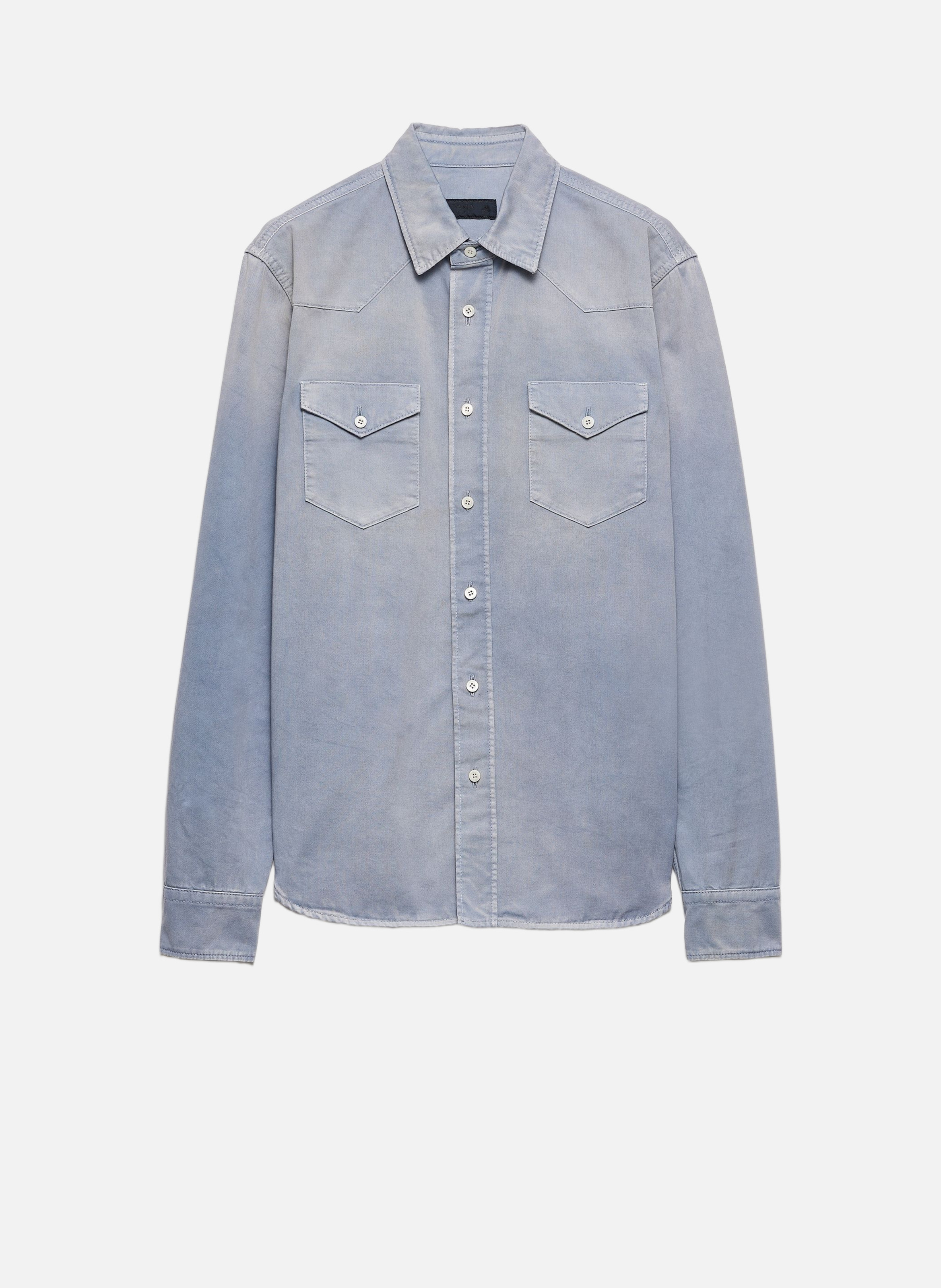 Chemise en gabardine PRADA Bleu