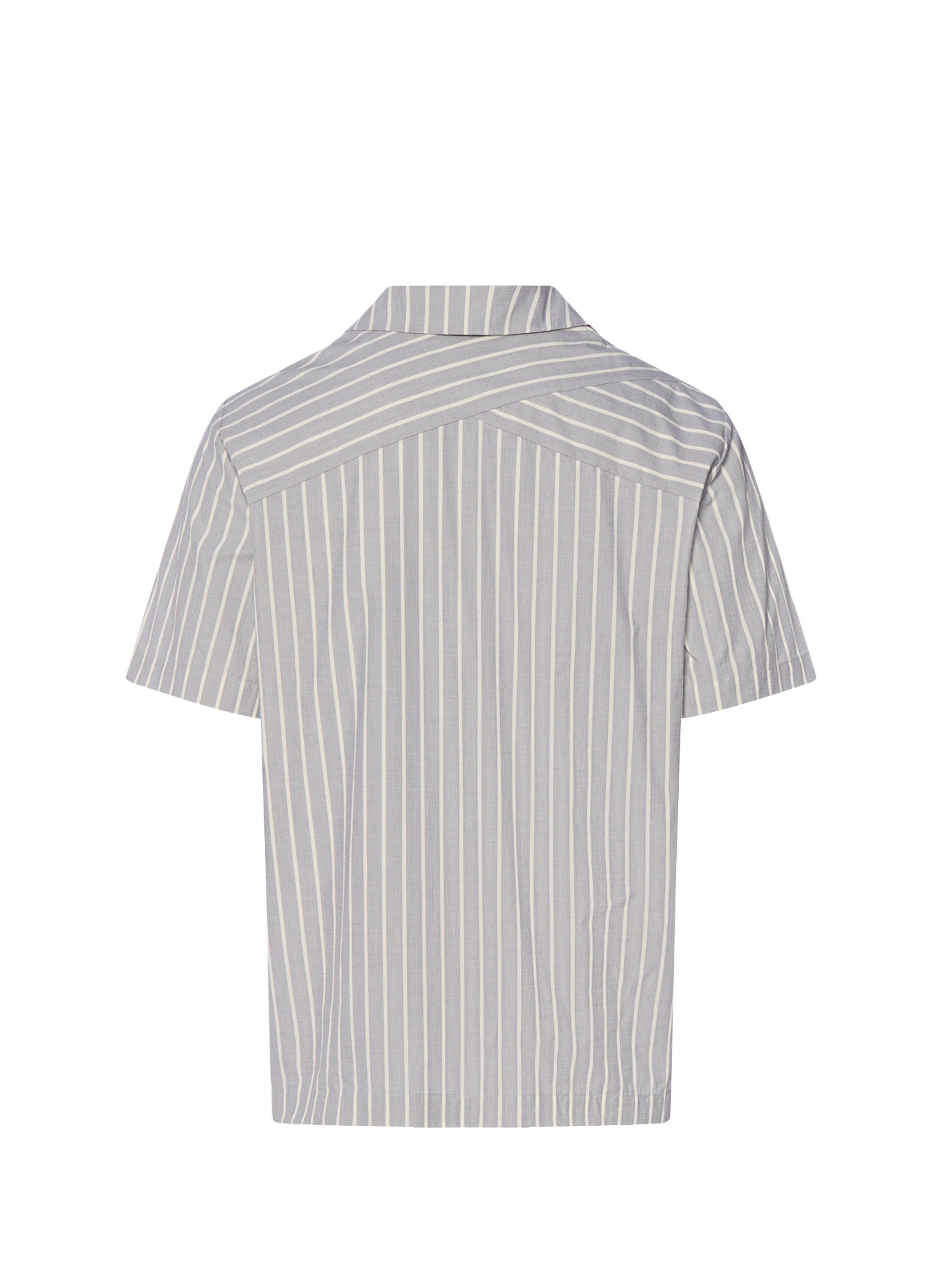 Chemise de pyjama manches courtes à rayures en coton HANRO Gris