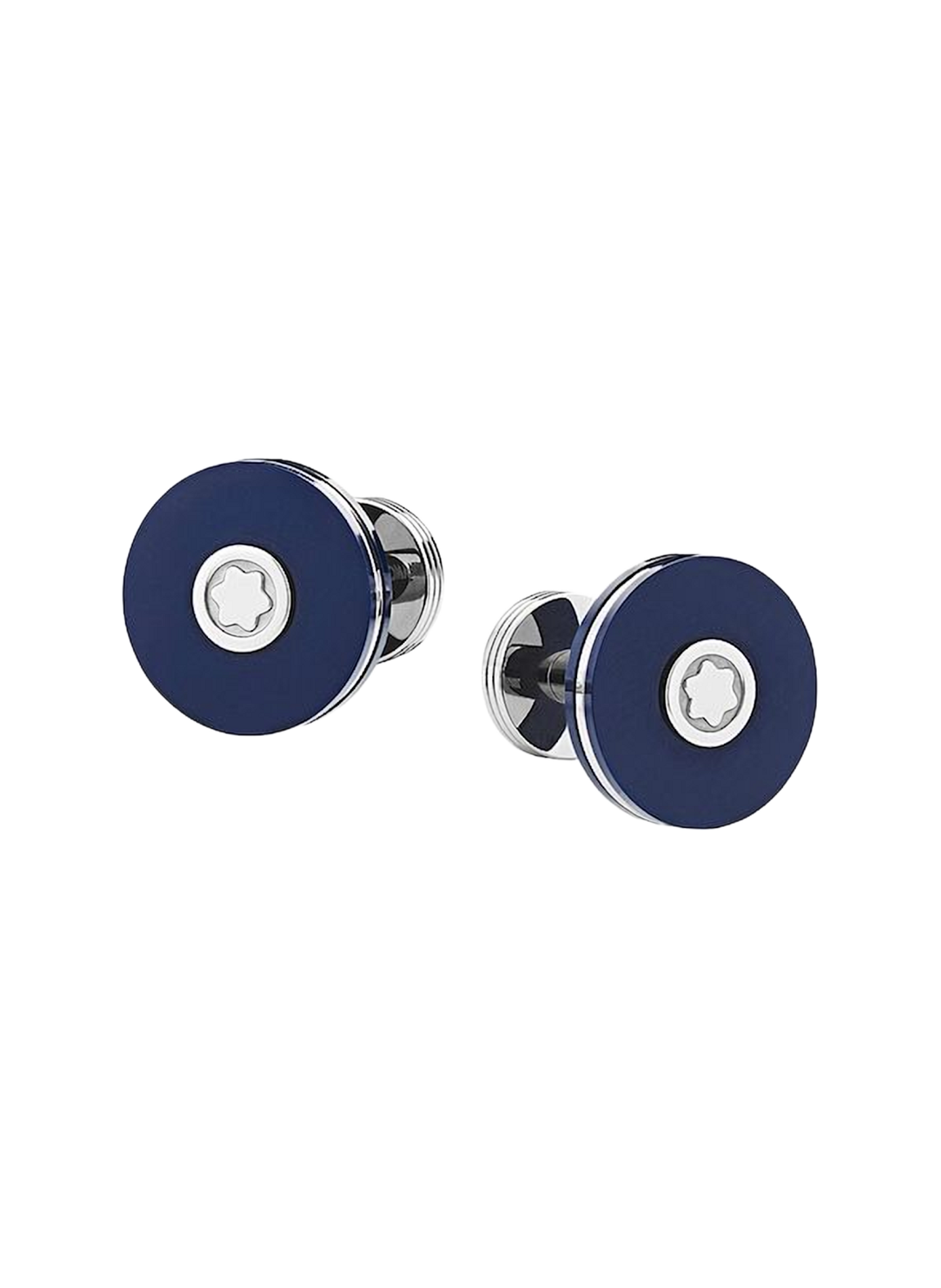 Round cufflinks MONTBLANC Blue
