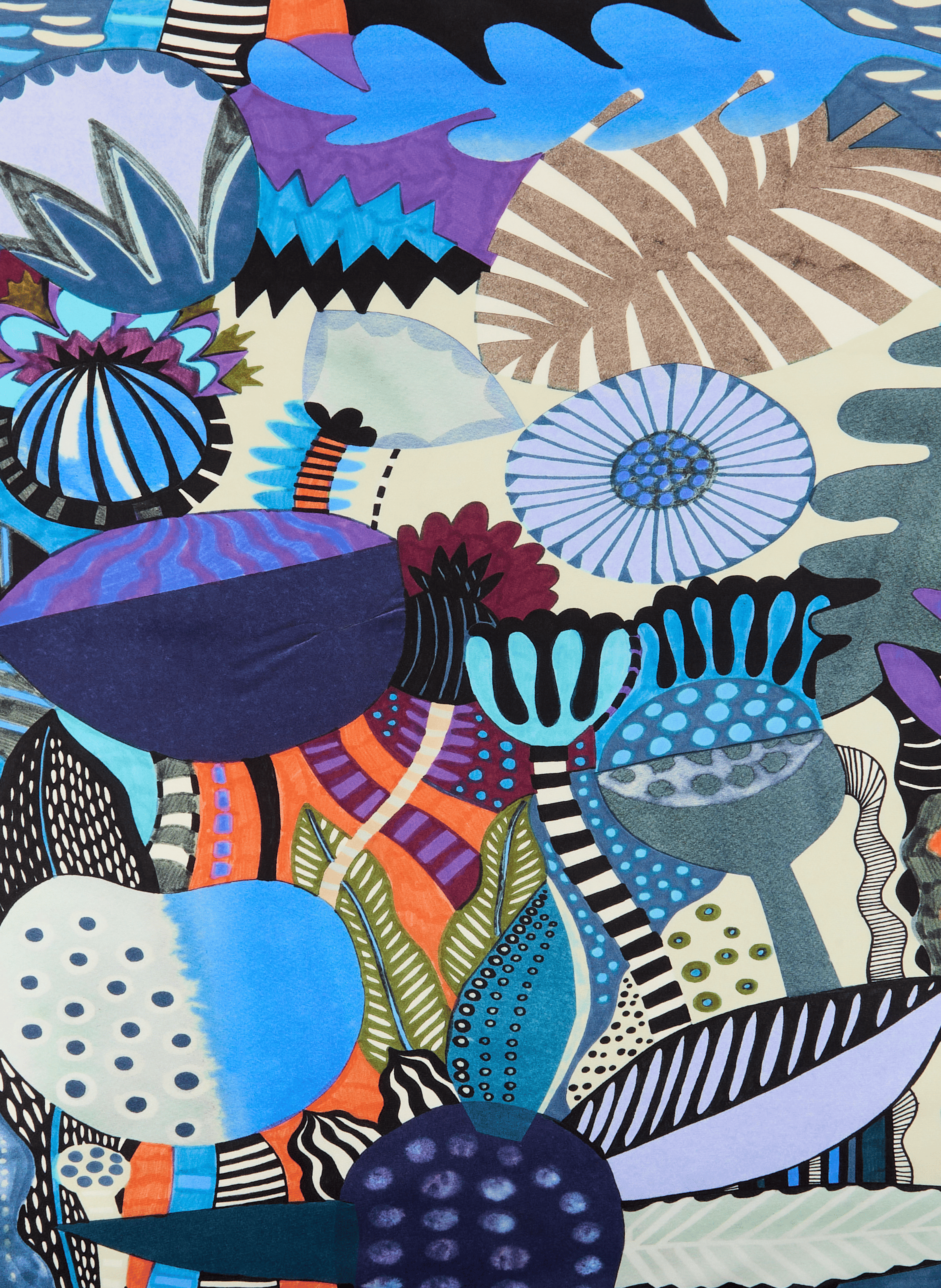 Printed silk scarf AU PRINTEMPS PARIS Multicolour