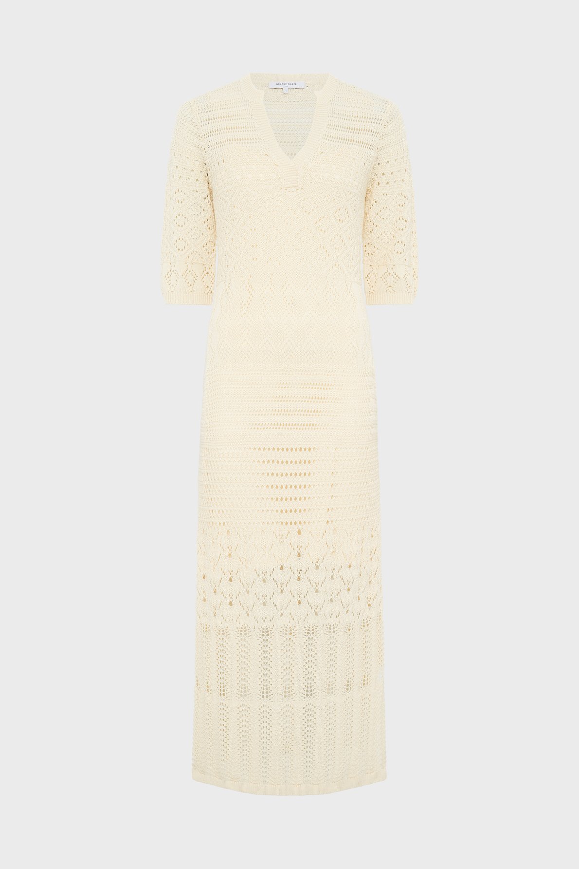 Robe longue en crochet - riana GERARD DAREL Beige
