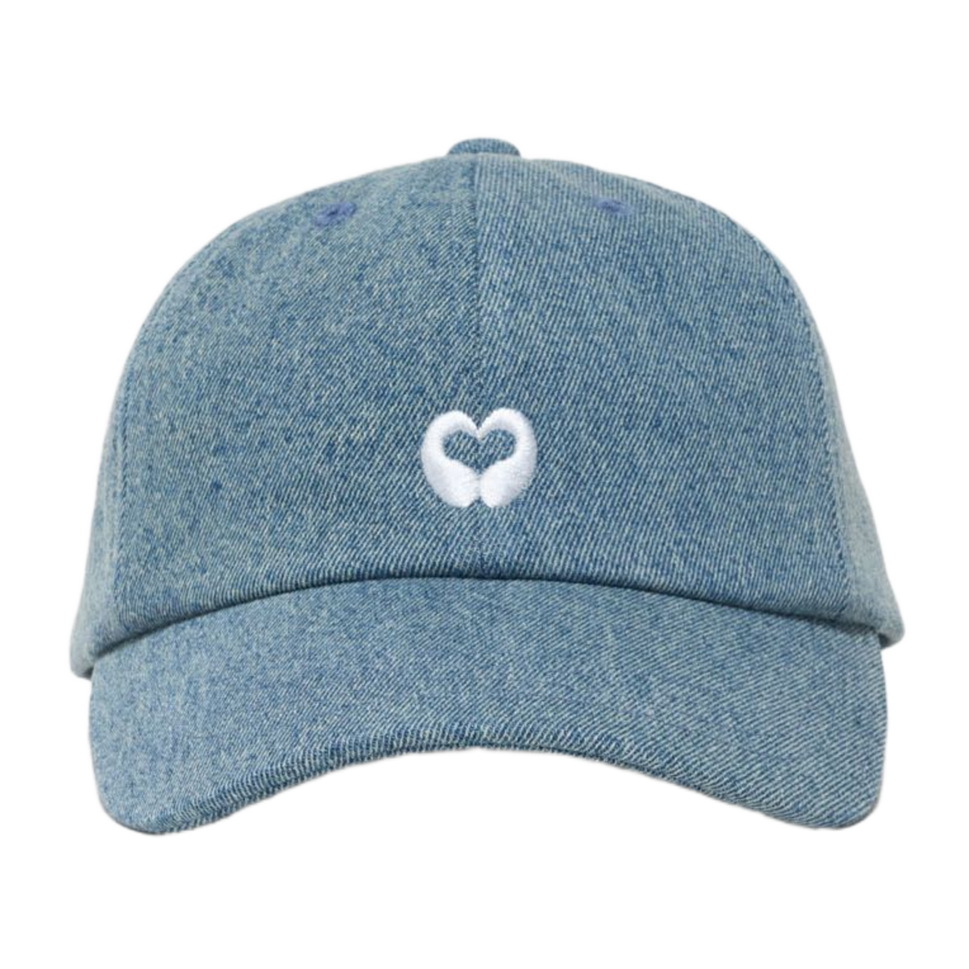 Casquette en denim brodée MAJE Bleu