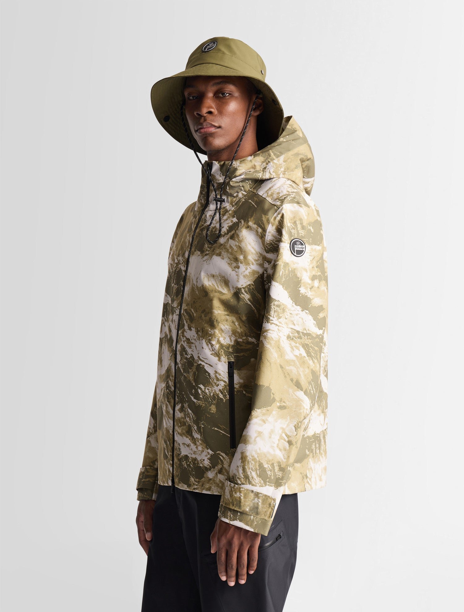 Veste ilanox mountn col capuche coupe regular FUSALP Kaki