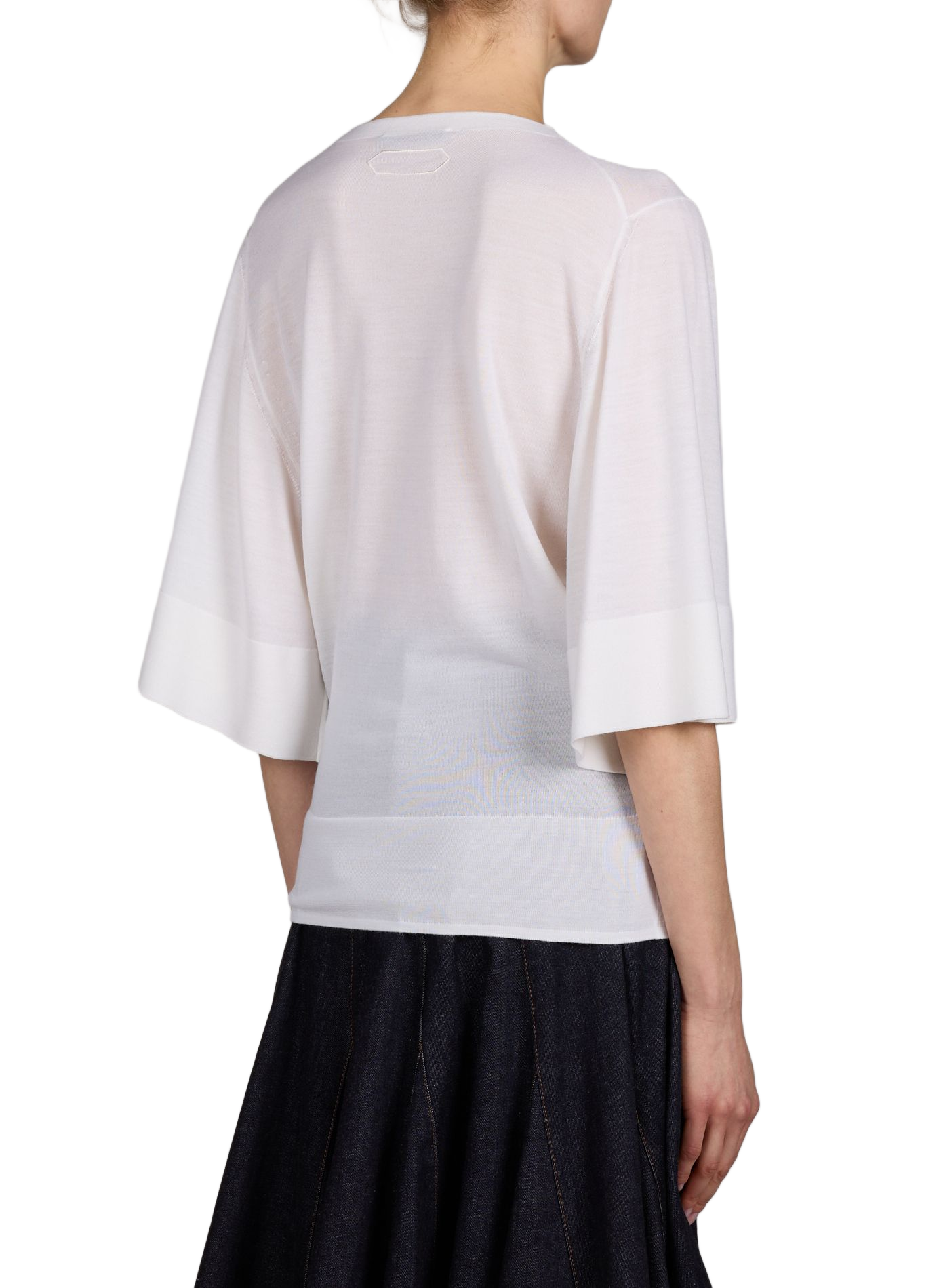 Top Mananco in virgin wool and silk JACQUEMUS White