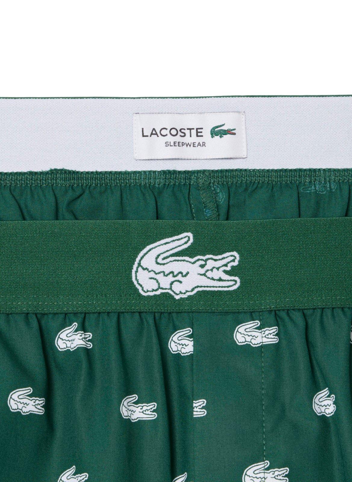 Cotton pajama shorts with pattern LACOSTE Green