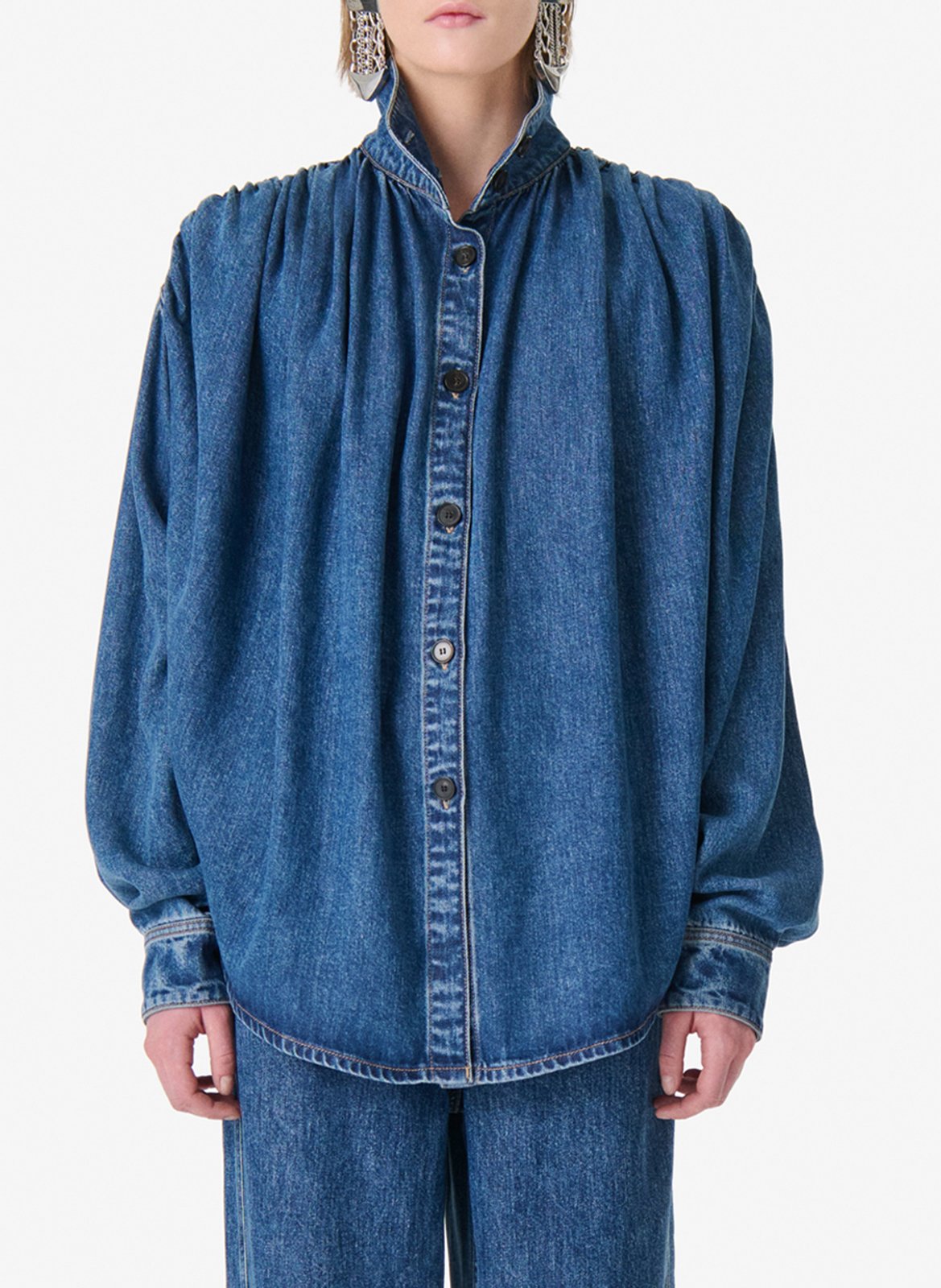 Chemise col montant julie IRO Bleu