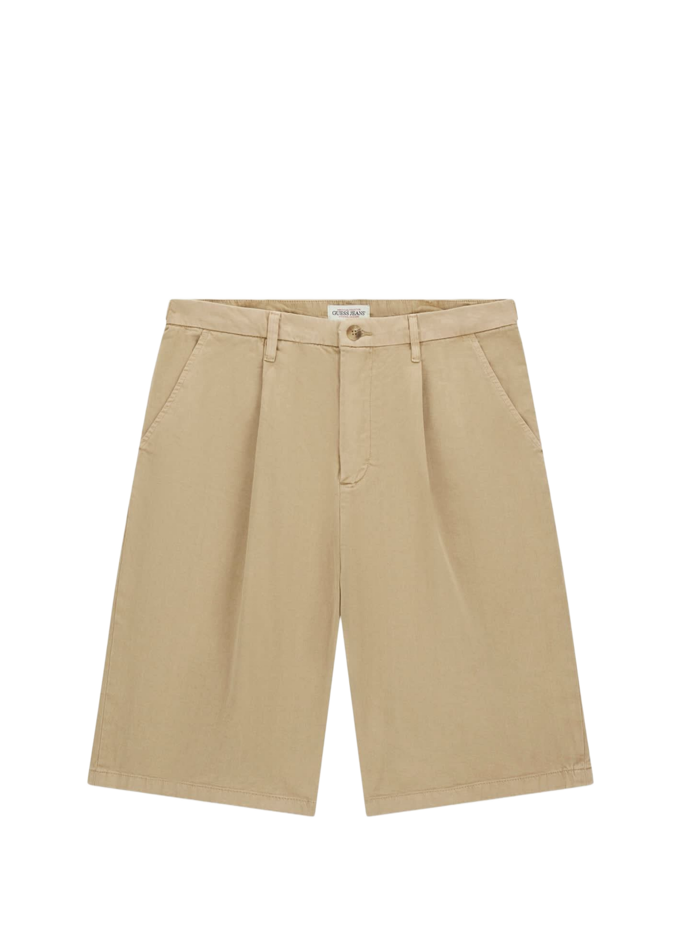 Loose-fitting cotton Bermuda shorts GUESS Beige