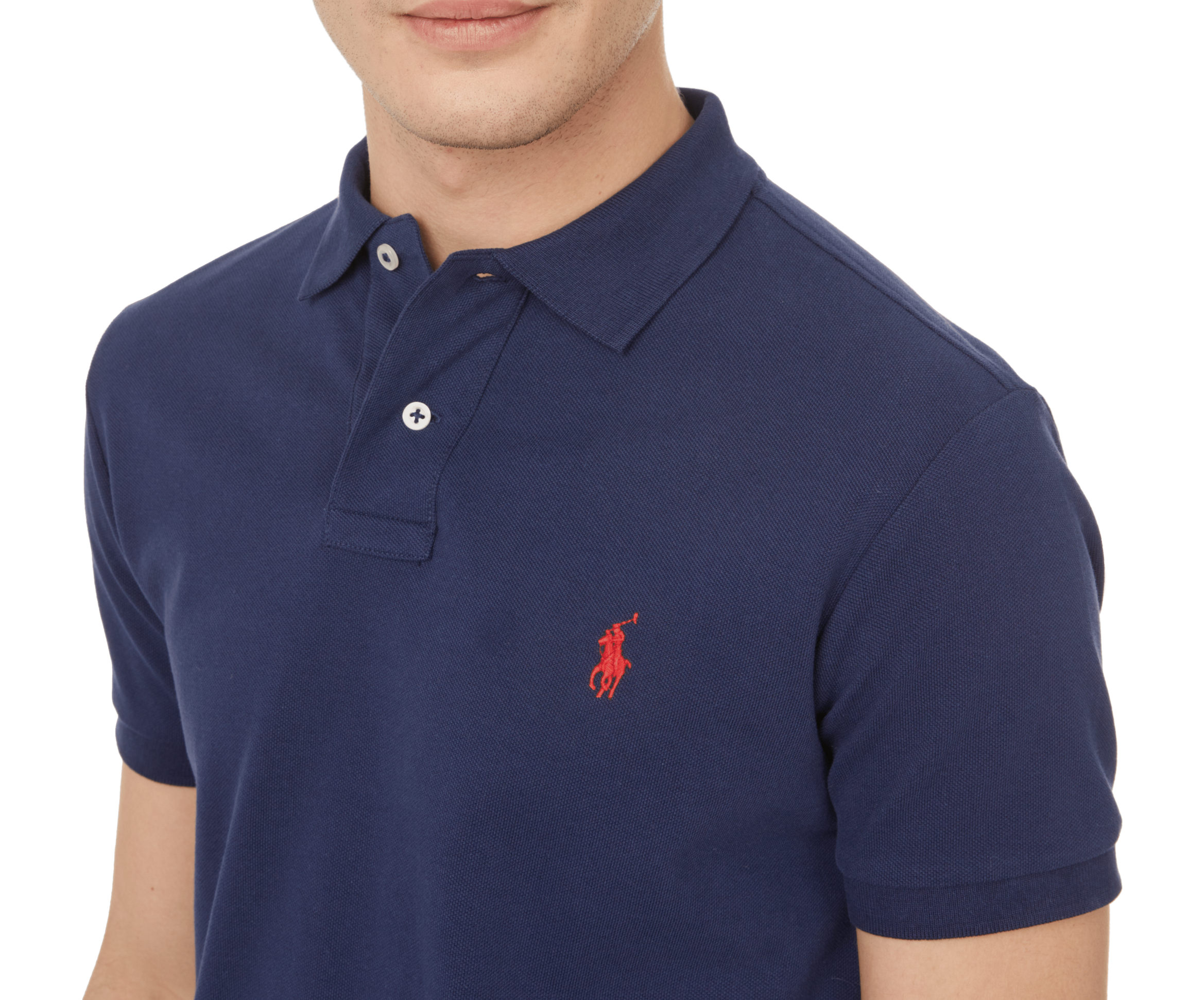 Slim-fit cotton piqué polo shirt  POLO RALPH LAUREN Blue