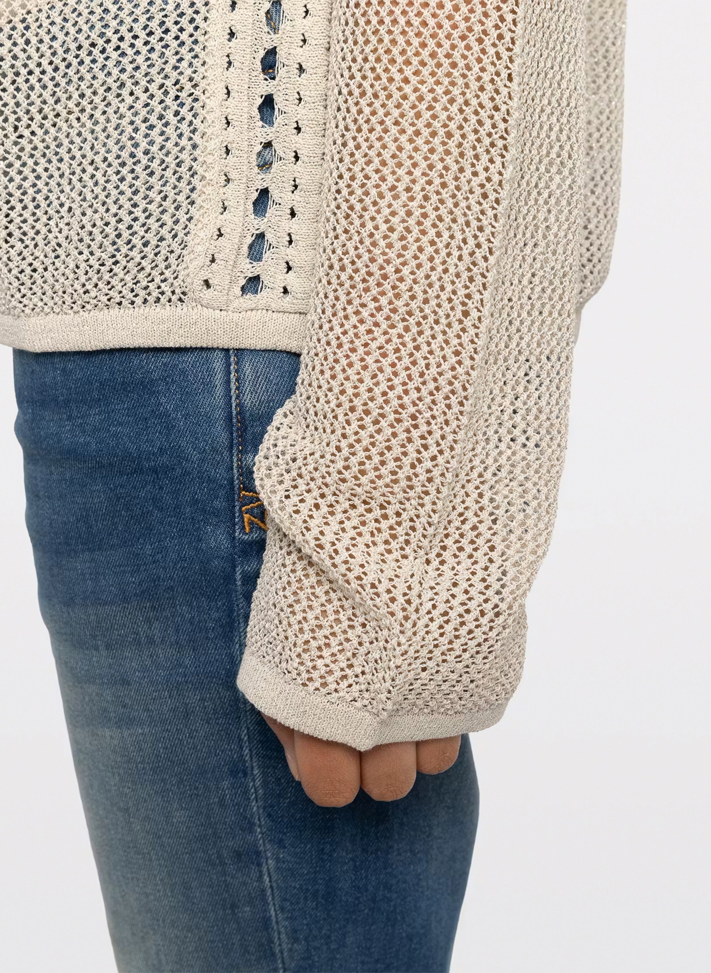Pull col rond en coton mélangé mandala ZADIG&VOLTAIRE Beige